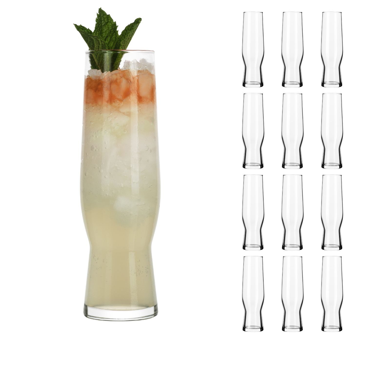LIBBEY Sektglas SYMBIO, 12-tlg., Glas, 12er Set, H: 18, Ø: 5,5, 280 ml