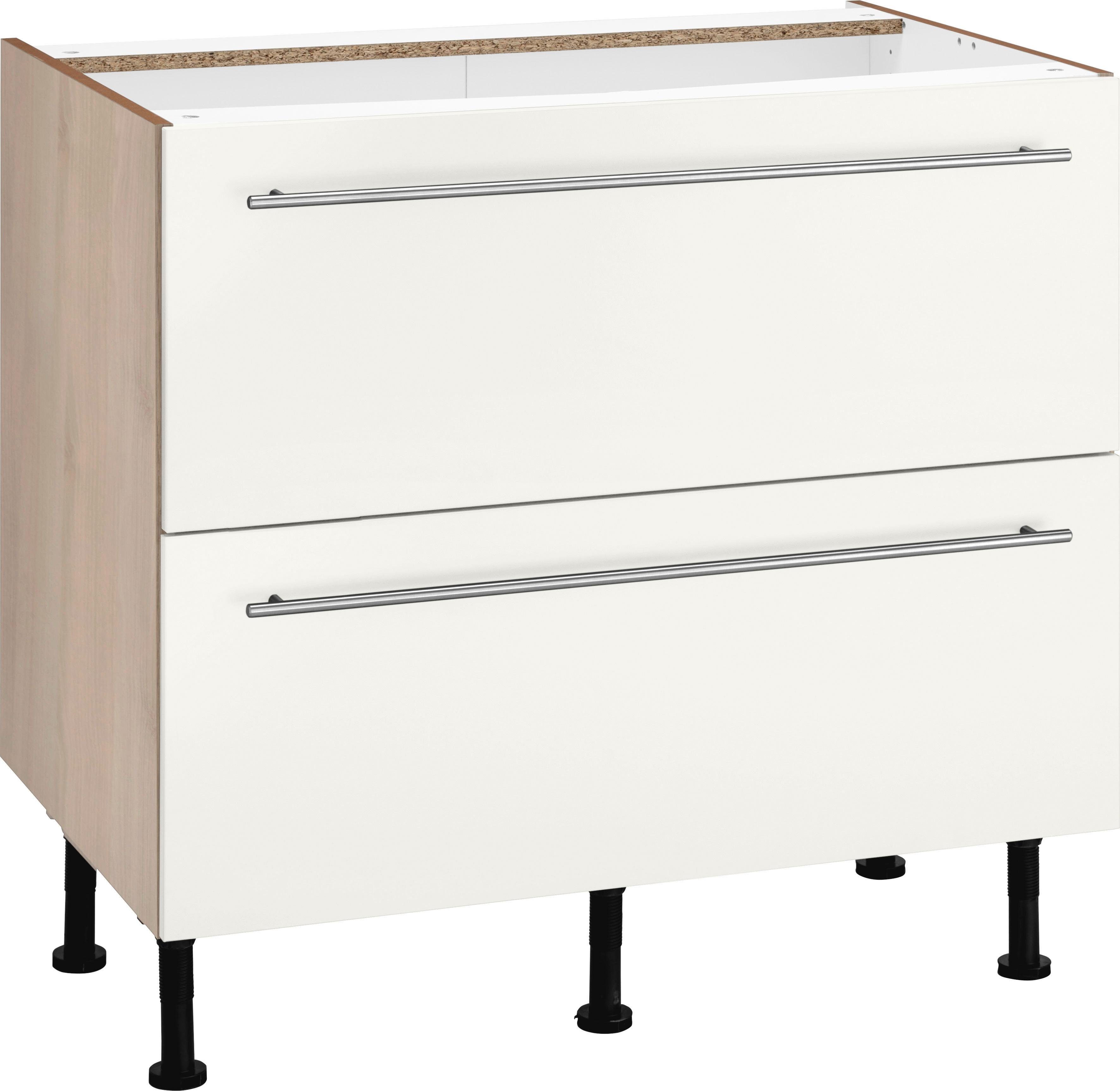 OPTIFIT Unterschrank Bern 90 cm breit, mit 2 großen Auszügen für viel Stauraum