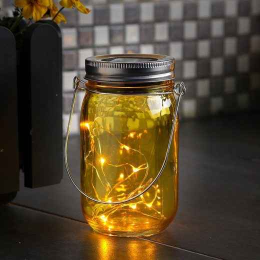 MARELIDA LED Windlicht »LED Solarglas Windlicht mit LED