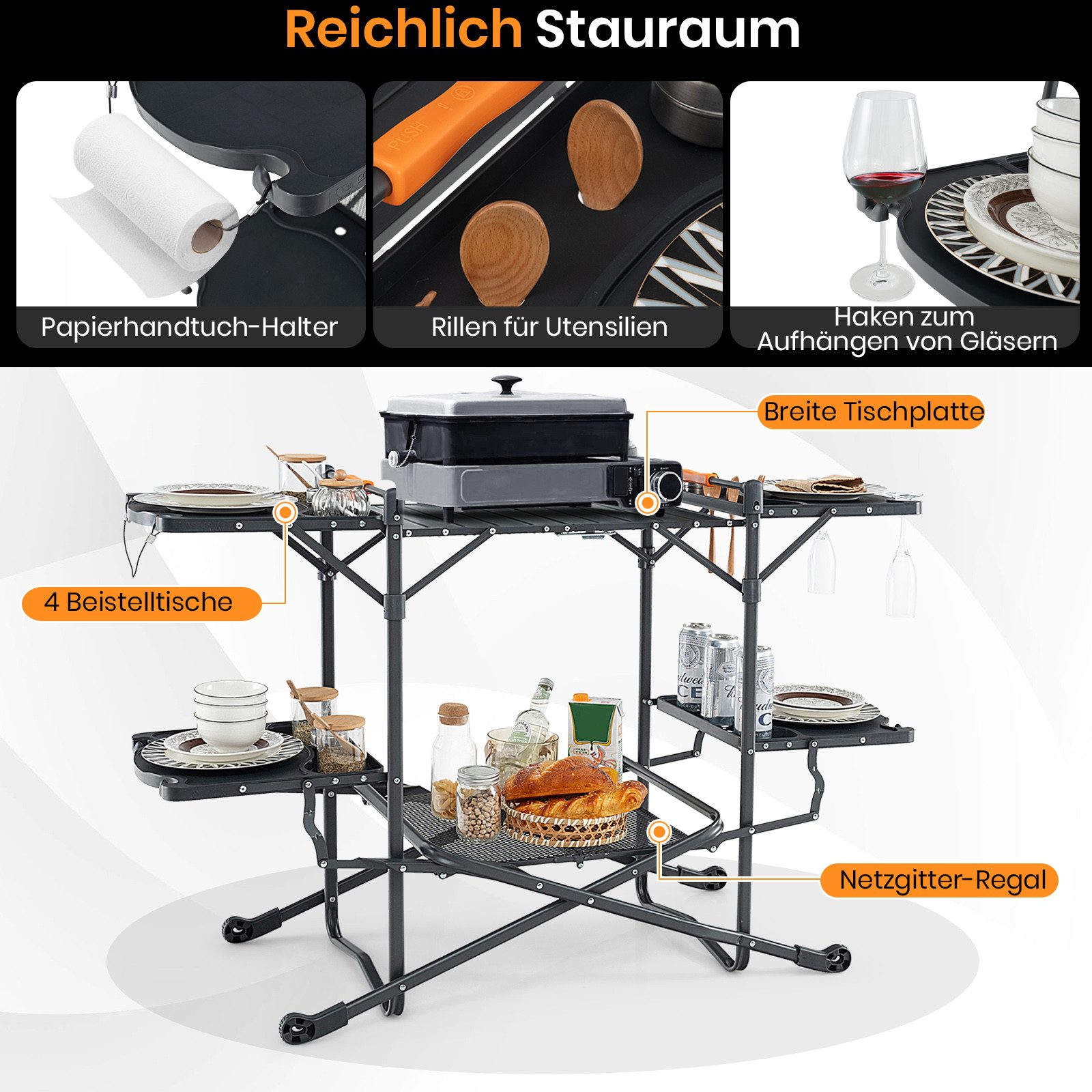 KOMFOTTEU Campingtisch