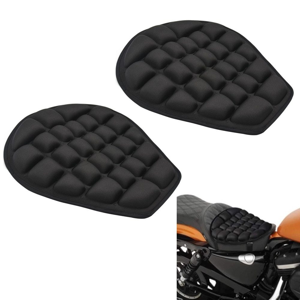 Tourtecs Sitzbank 2x Motorrad Luftkissen / Komfort Sitzkissen AC1 schwarz