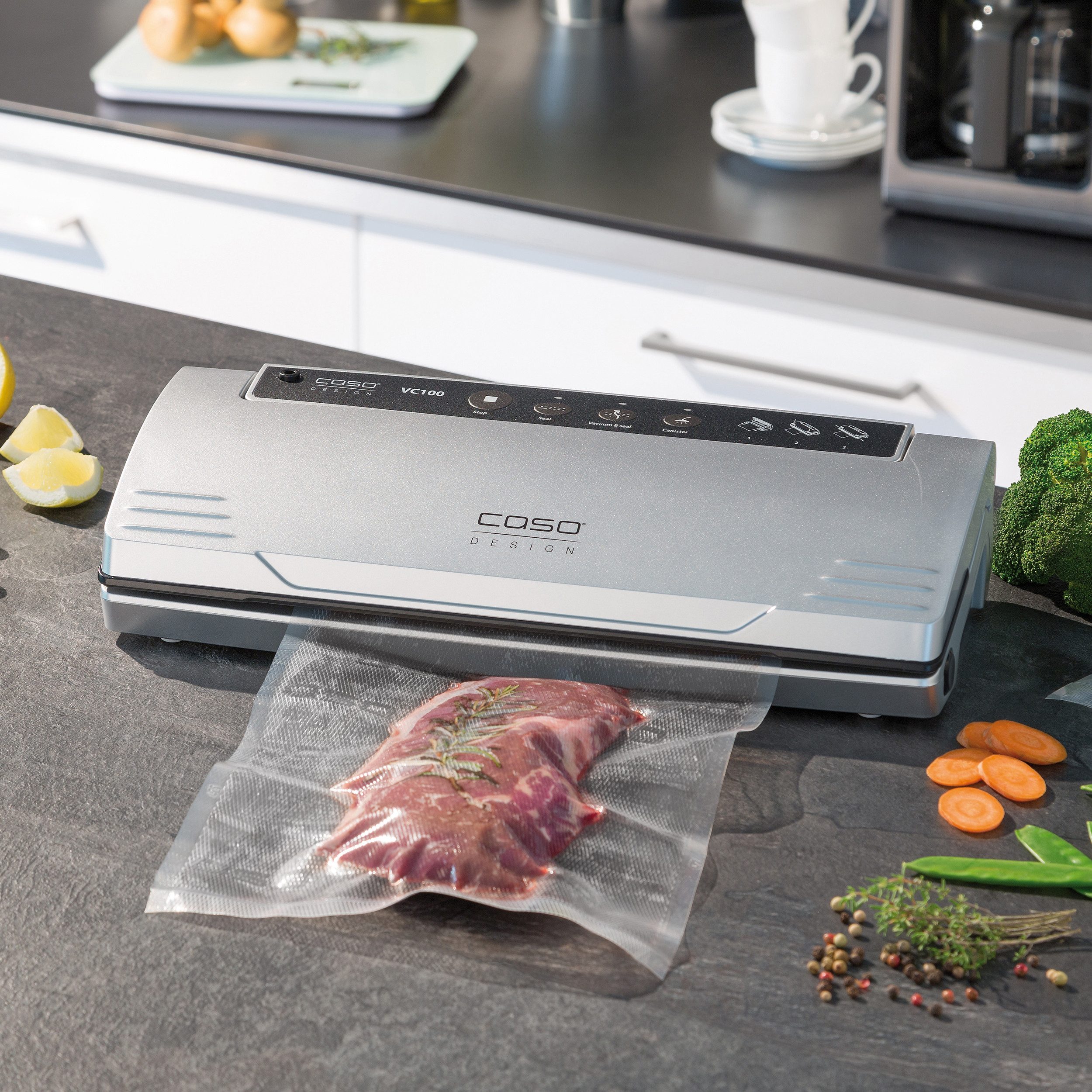 Caso Vakuumierer VC100, 120W, Inkl. 10 gratis Profi-Beutel