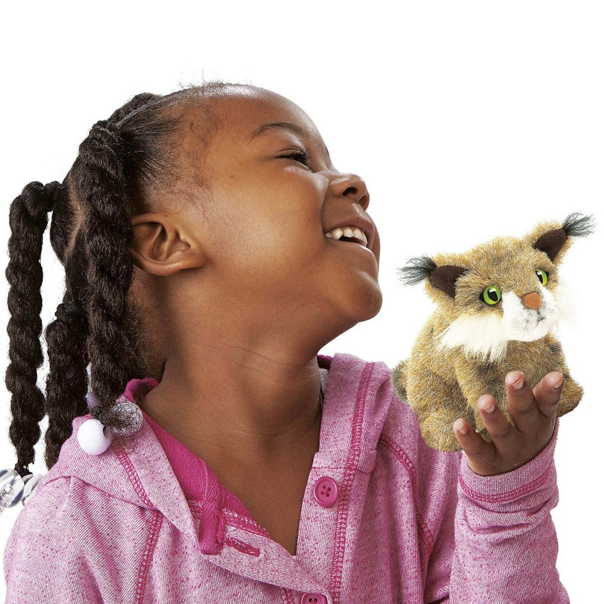 Folkmanis Handpuppen Fingerpuppe Folkmanis Fingerpuppe Mini Luchs / Mini Bobcat 2740 (Packung)