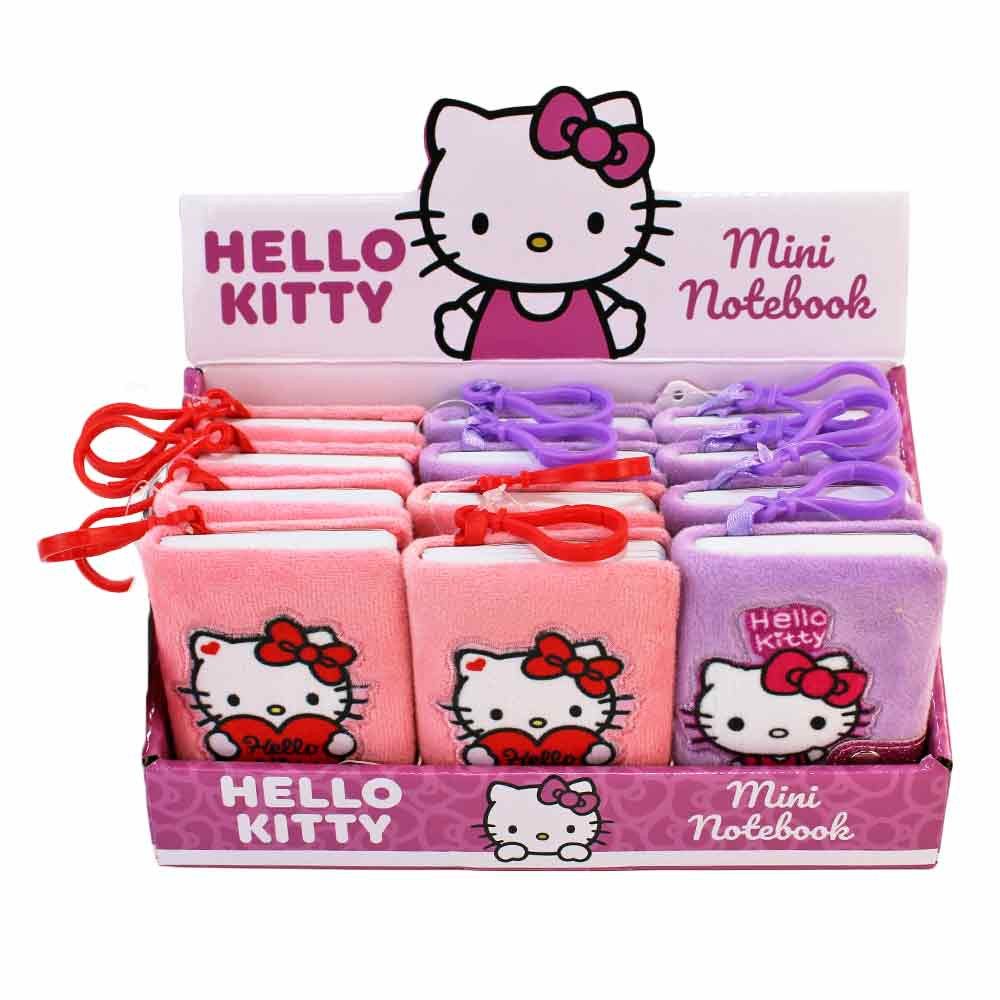 SANRIO Notizbuch Hello Kitty Notizbuch Mini mit Plüsch - ca. 10 cm