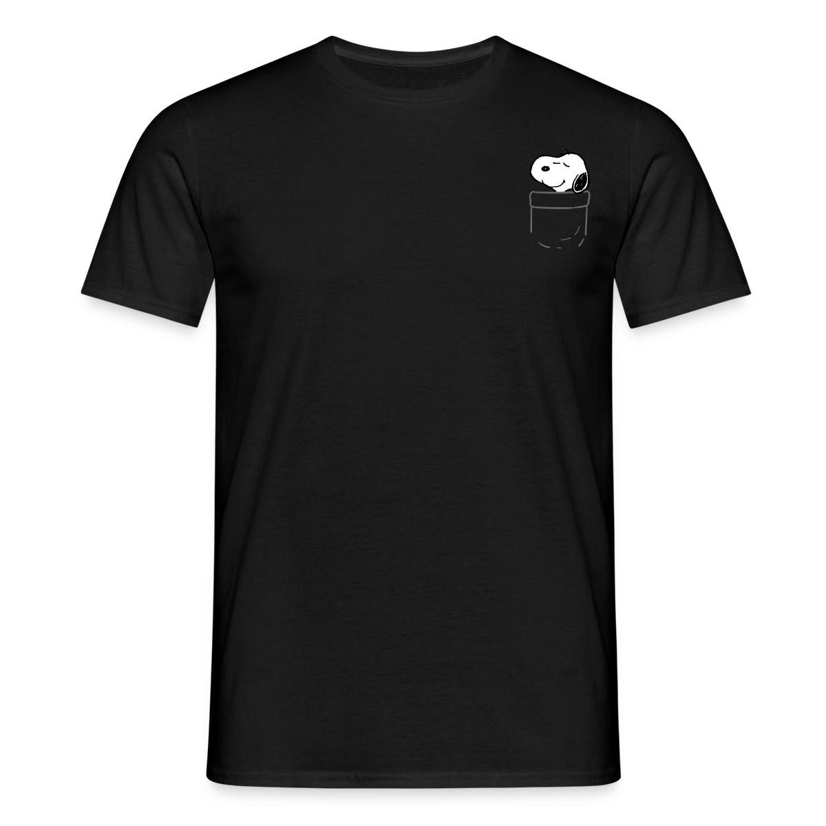 Spreadshirt T-Shirt Peanuts Snoopy In A Pocket Taschen-Design Männer T-Shirt (1-tlg)