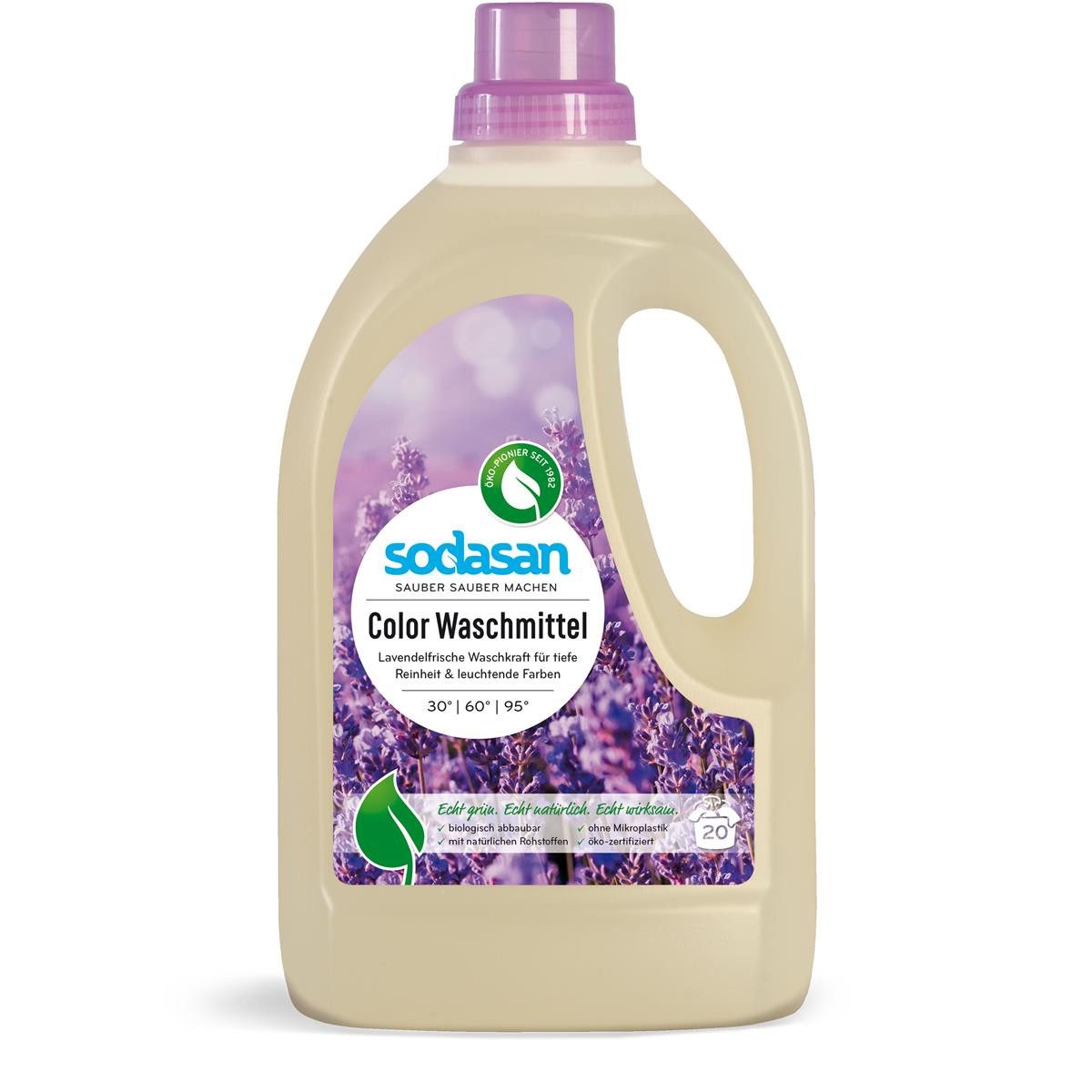 Sodasan Sodasan Color Waschmittel Lavendel 1,5L (1er Pack) Colorwaschmittel