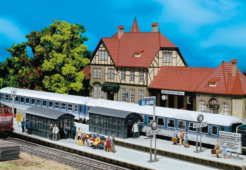 Faller Modelleisenbahn-Gebäude Faller H0 120203 Gebäude-Bausatz Bahnsteigverlängerung für Bahnste..., Spur H0
