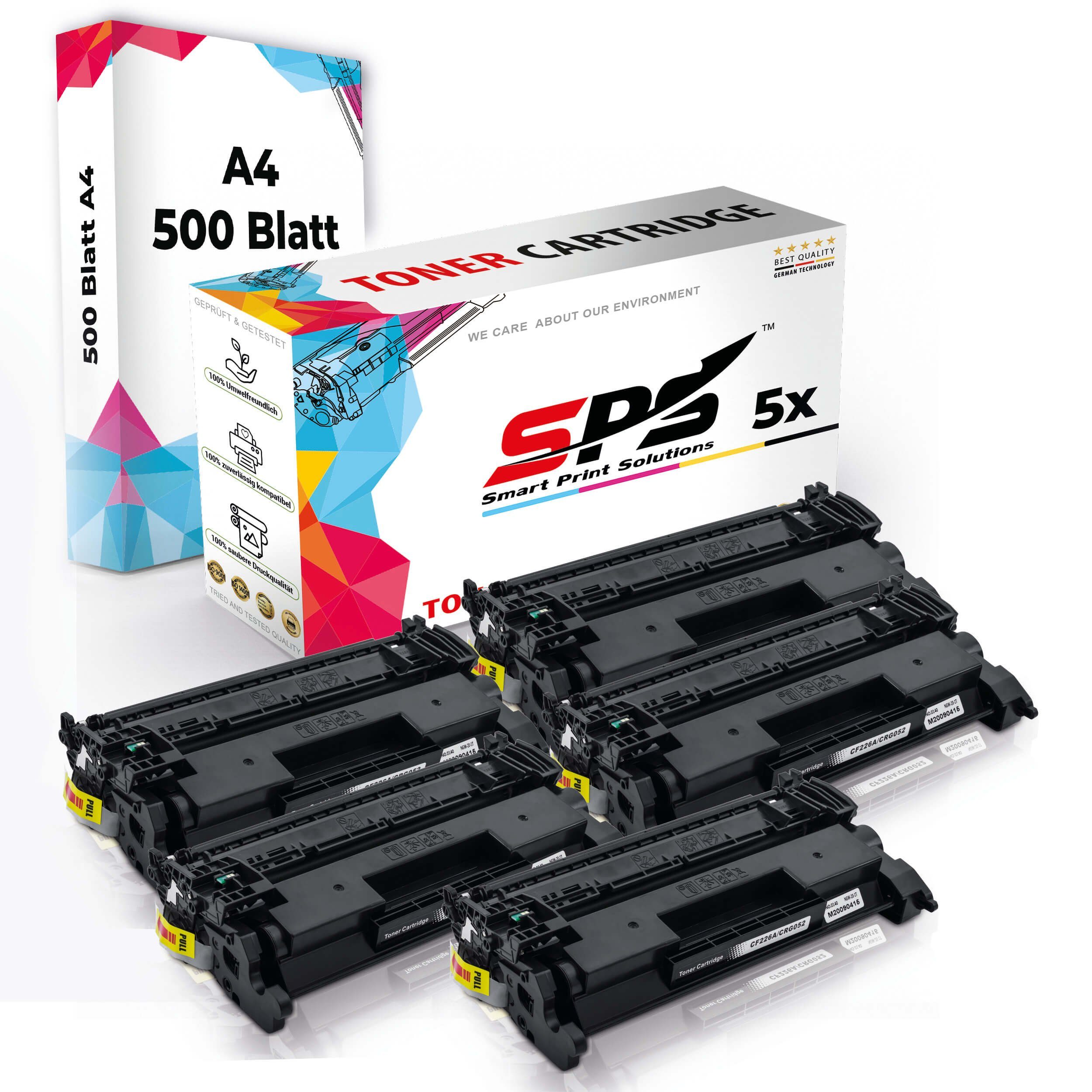 A4 Druckerpapier) 5x 5x Set Multipack Kompatibel, + Toner,1x A4 Pack, Tonerkartusche SPS (5er Druckerpapier