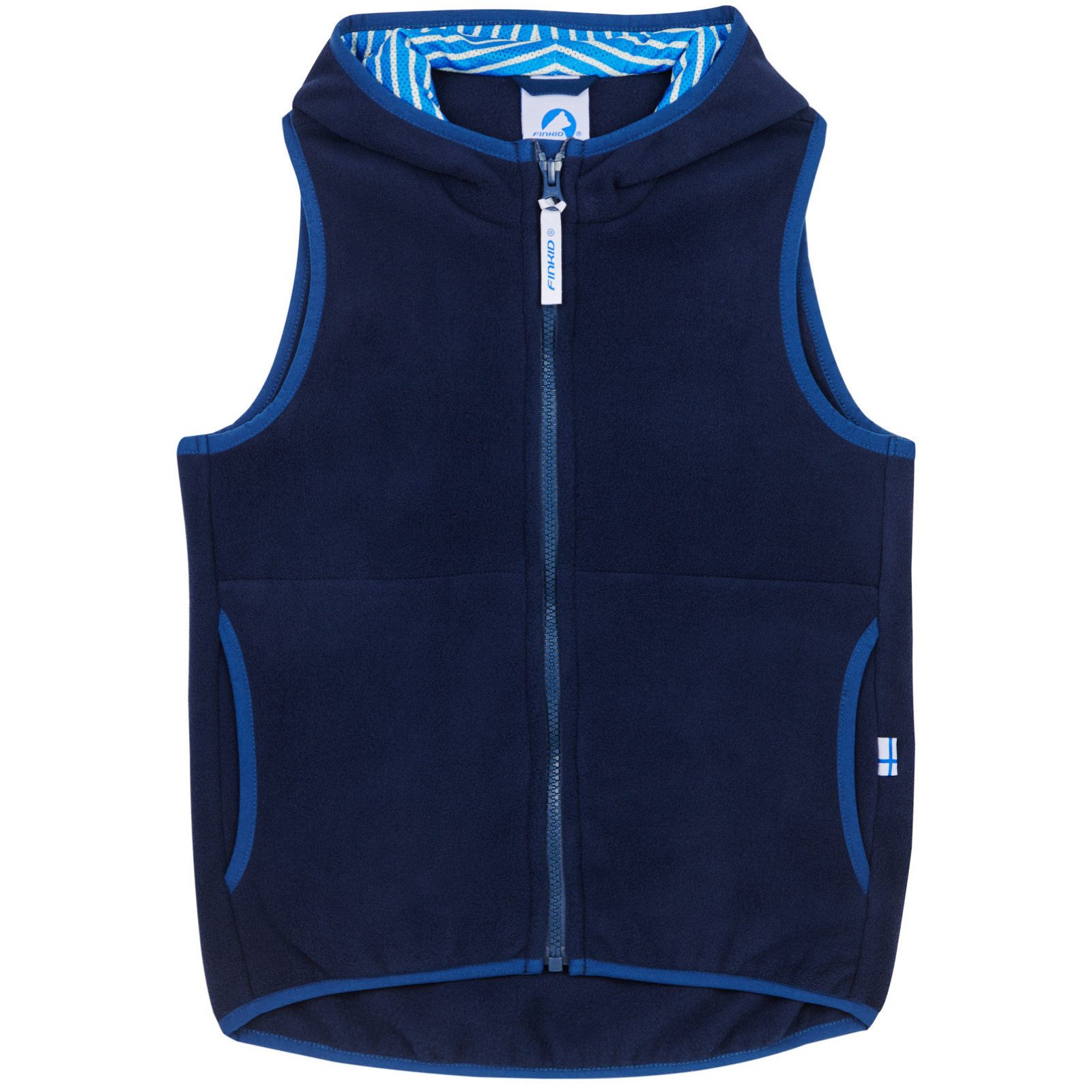 Funktionsweste Finkid Poppeli Weste Navy/Denim Fleeceweste Zip-in 130/140