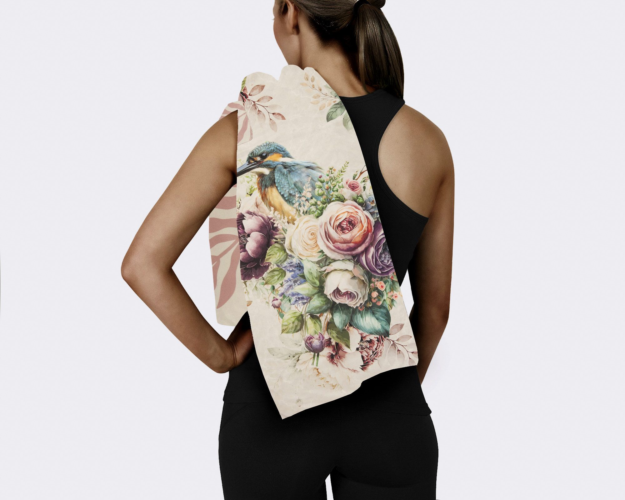 Descanso Sporthandtuch Verde, Microfaser (Packung, 1-St), Mikrofaser, 50x100, Schnelltrocknend, Reise, Sport, Wendeoptik, Sand