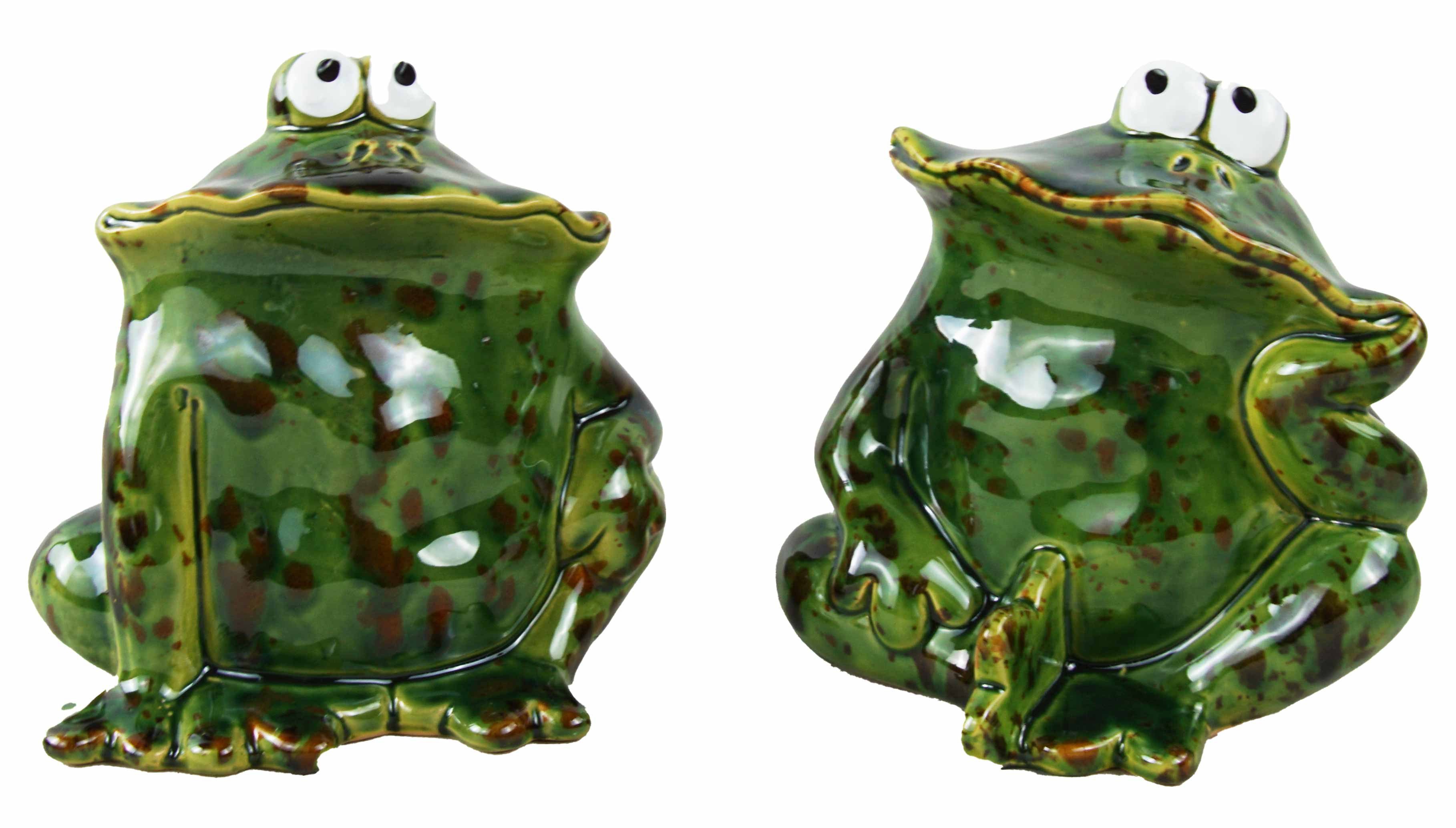 Holzwurm GmbH Dekofigur 2er Set Frösche (2 St., 2 tlg), 2er Set Frösche, Gartendekoration
