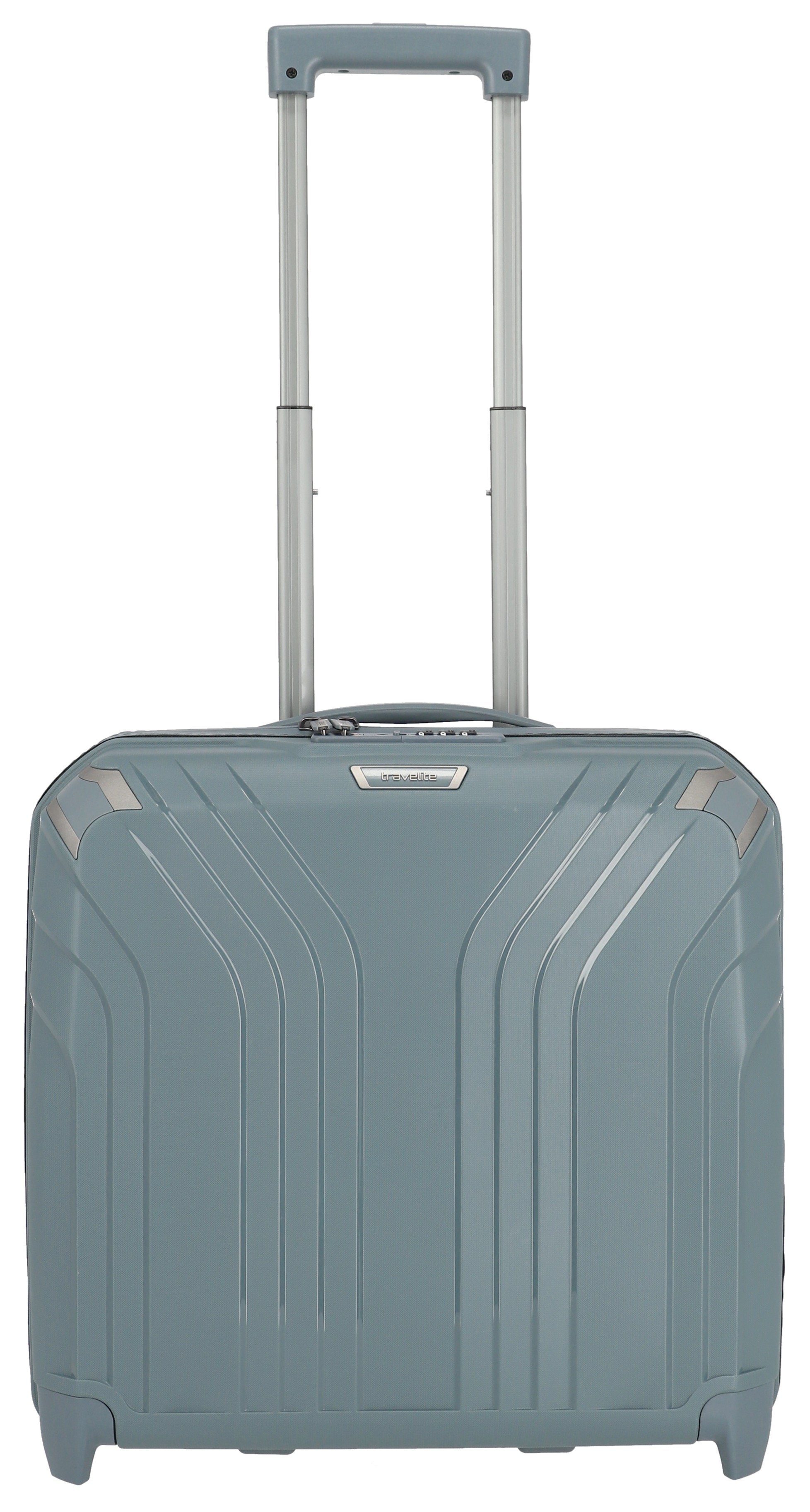 travelite Hartschalen-Trolley ELVAA Business-Trolley, 4 Rollen, Reisegepäck Handgepäck-Koffer Trolley-Aufsteck-System TSA Schloss