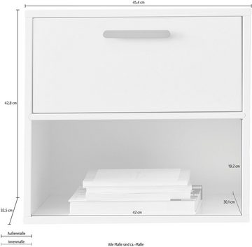 Hammel Furniture Regal Keep by Hammel, mit Schublade und Griffe in Kontrastfarbe, Breite 45,4 cm