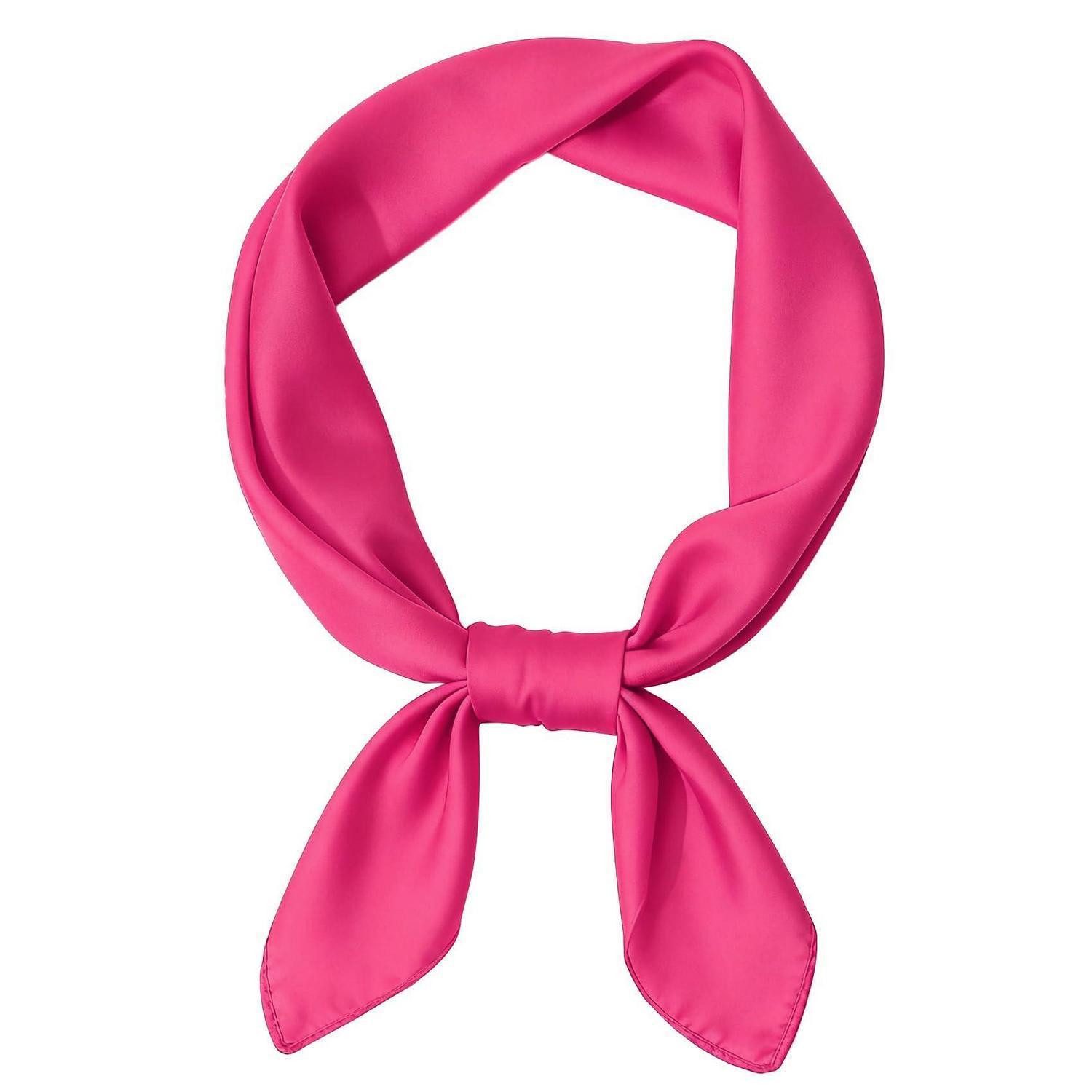 LuxusKollektion Bandana Halstuch Damen Rosenrot 70x70cm, (1-St)