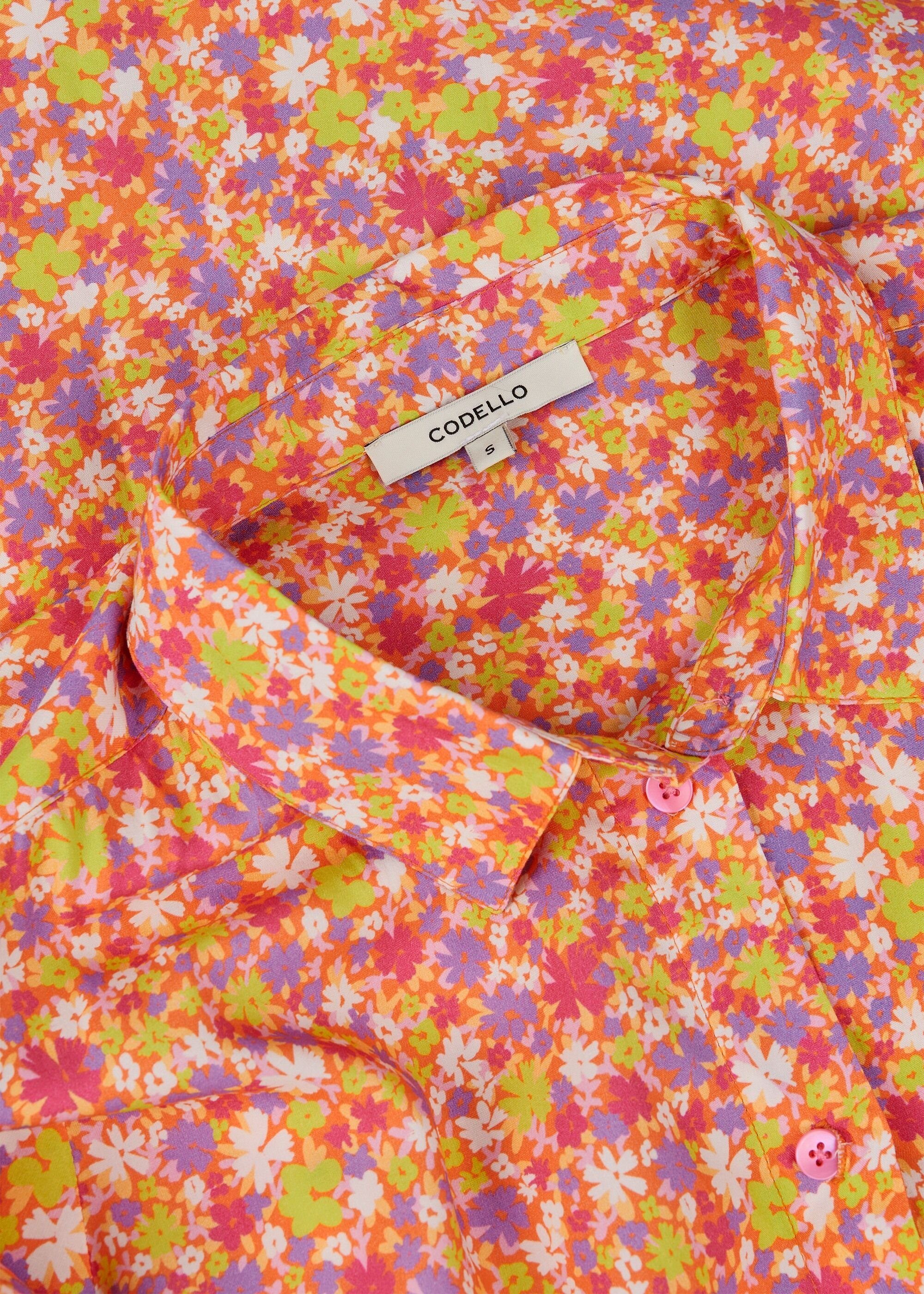Millefleurs-Muster Viskose mit Blusenkleid aus Codello
