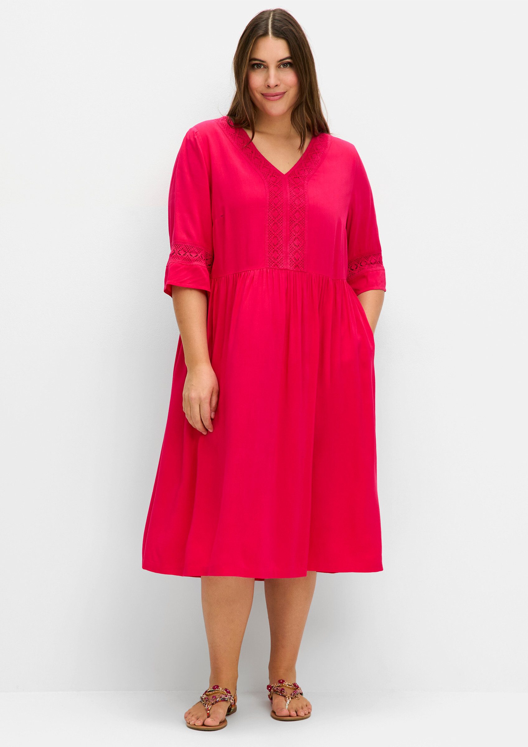 Sheego Etuikleid A-Linien-Kleid günstig online kaufen