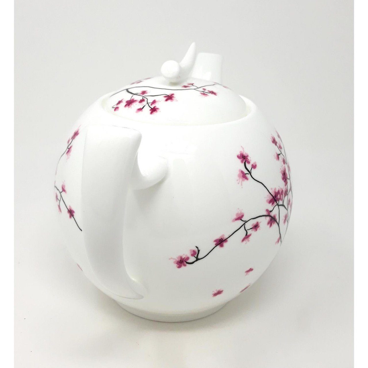 TeaLogic Teekanne Cherry Blossom, B:15cm L:25cm Weiß Porzellan H:16cm