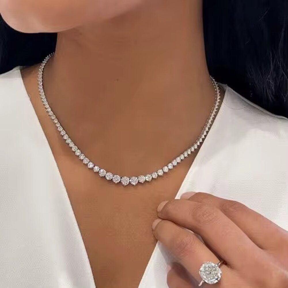 ROUGEMONT Collier Funkelndes Zirkonia Damen Collier 42cm Tropfenform, 4A Zi günstig online kaufen