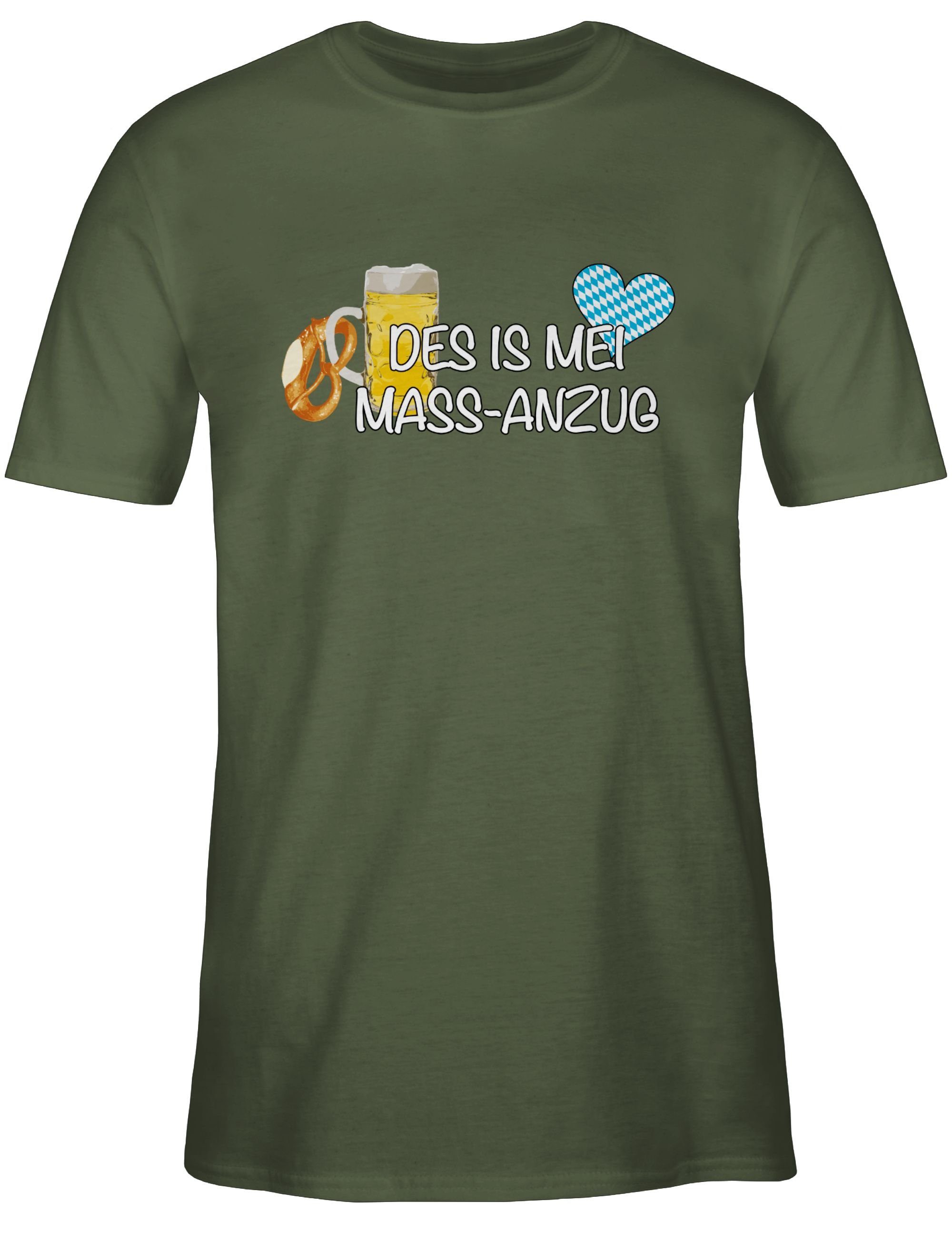Grün Mass-Anzug 3 für Mode Army Herren Shirtracer Oktoberfest T-Shirt