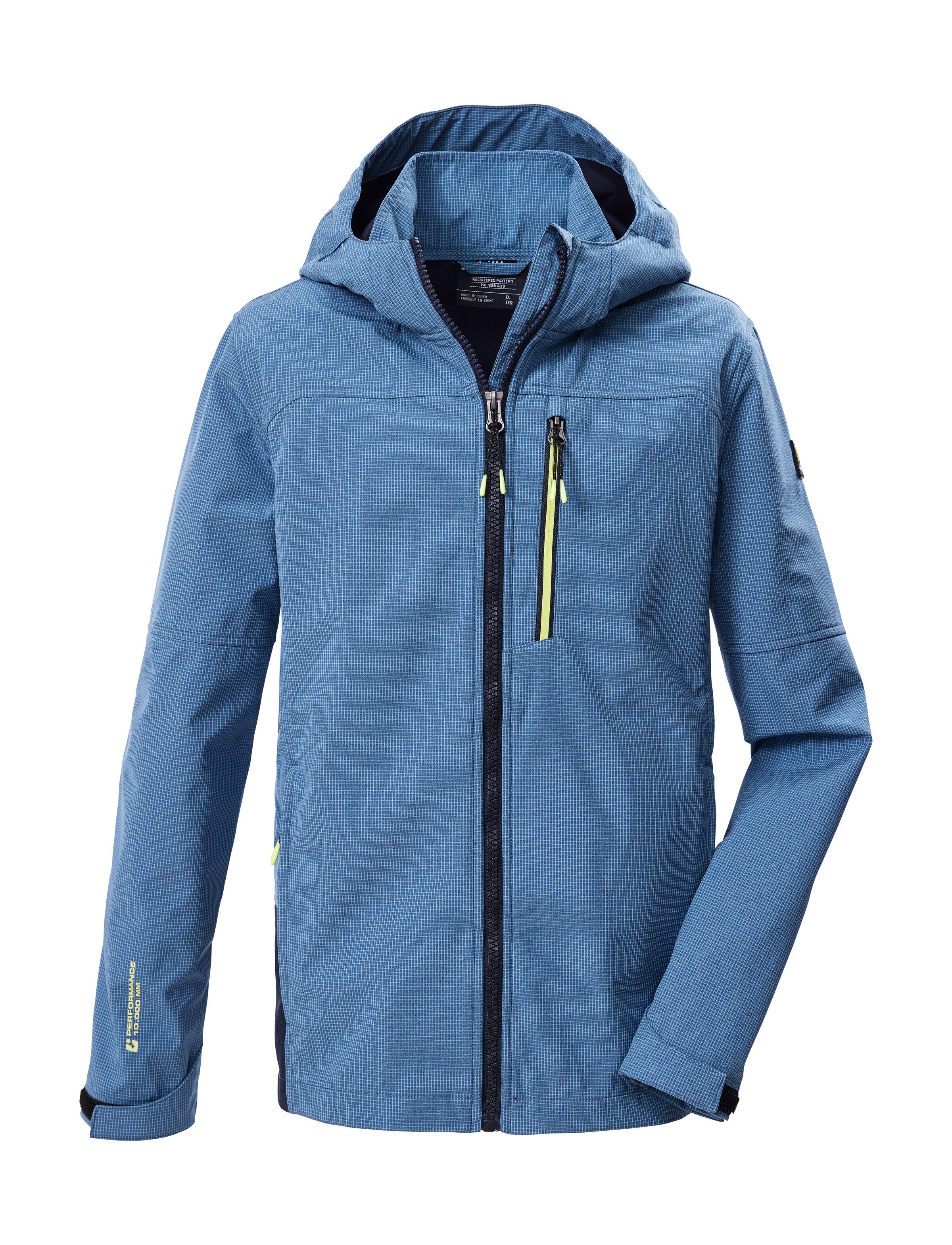 Killtec Softshelljacke KOS 143 BYS SFTSHLL JCKT Winddichte, wasserabweisende Softshelljacke mit Karomuster
