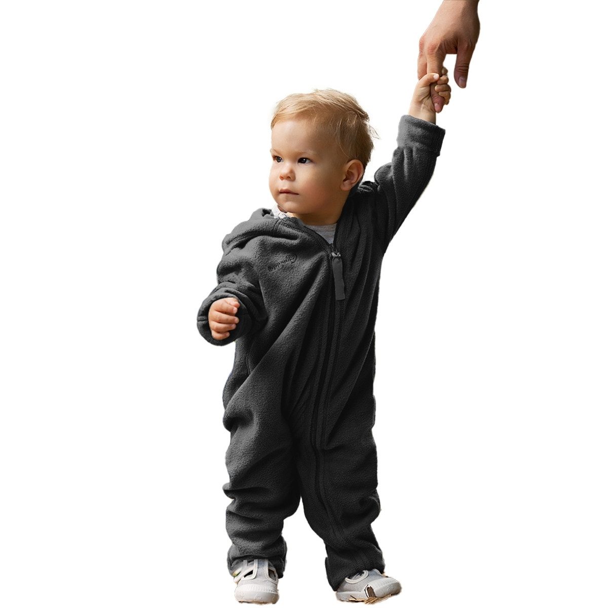 Fleeceoverall Fleece-Overall mit Umschlagbündchen