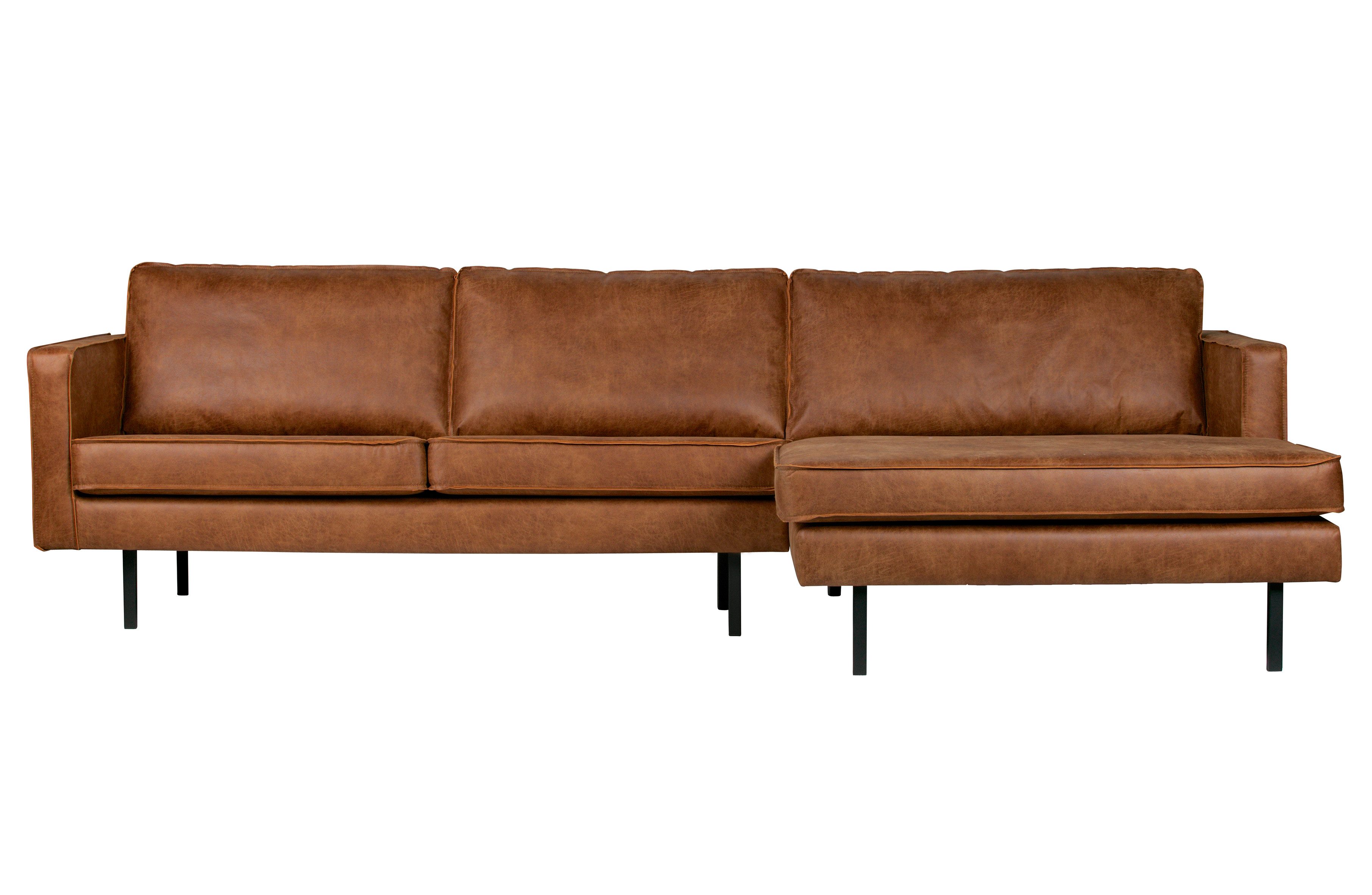 WOOOD Ecksofa Leder Rodeo 3-Sitzer Cognac 300/160