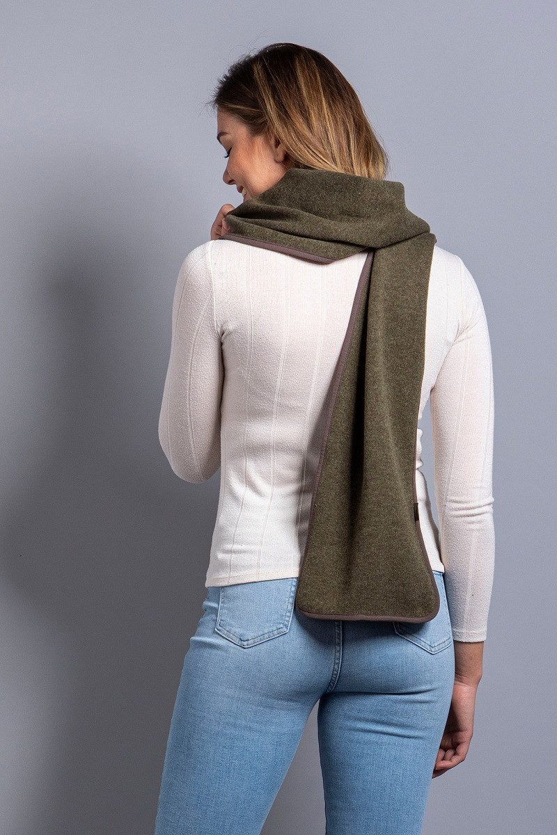 TATONKA® Strickschal Lakho Scarf bark grün 25x200cm - 1 Stück