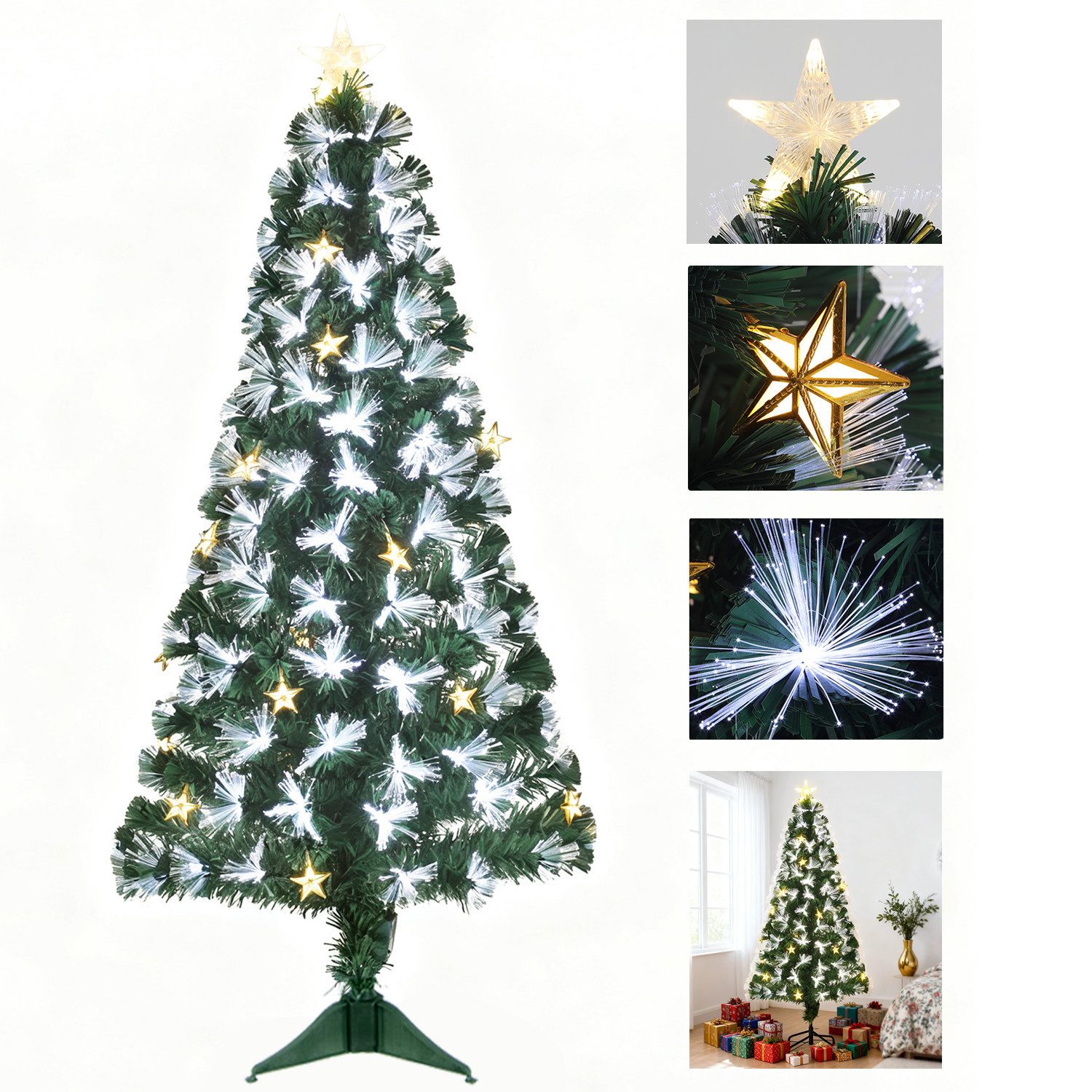 oyajia Künstlicher Weihnachtsbaum Künstlicher Weihnachtsbaum Glasfaser mit günstig online kaufen