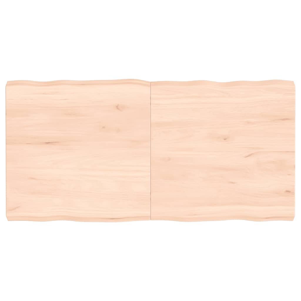 furnicato Tischplatte 120x60x(2-6) cm Massivholz Unbehandelt Baumkante (1 St)
