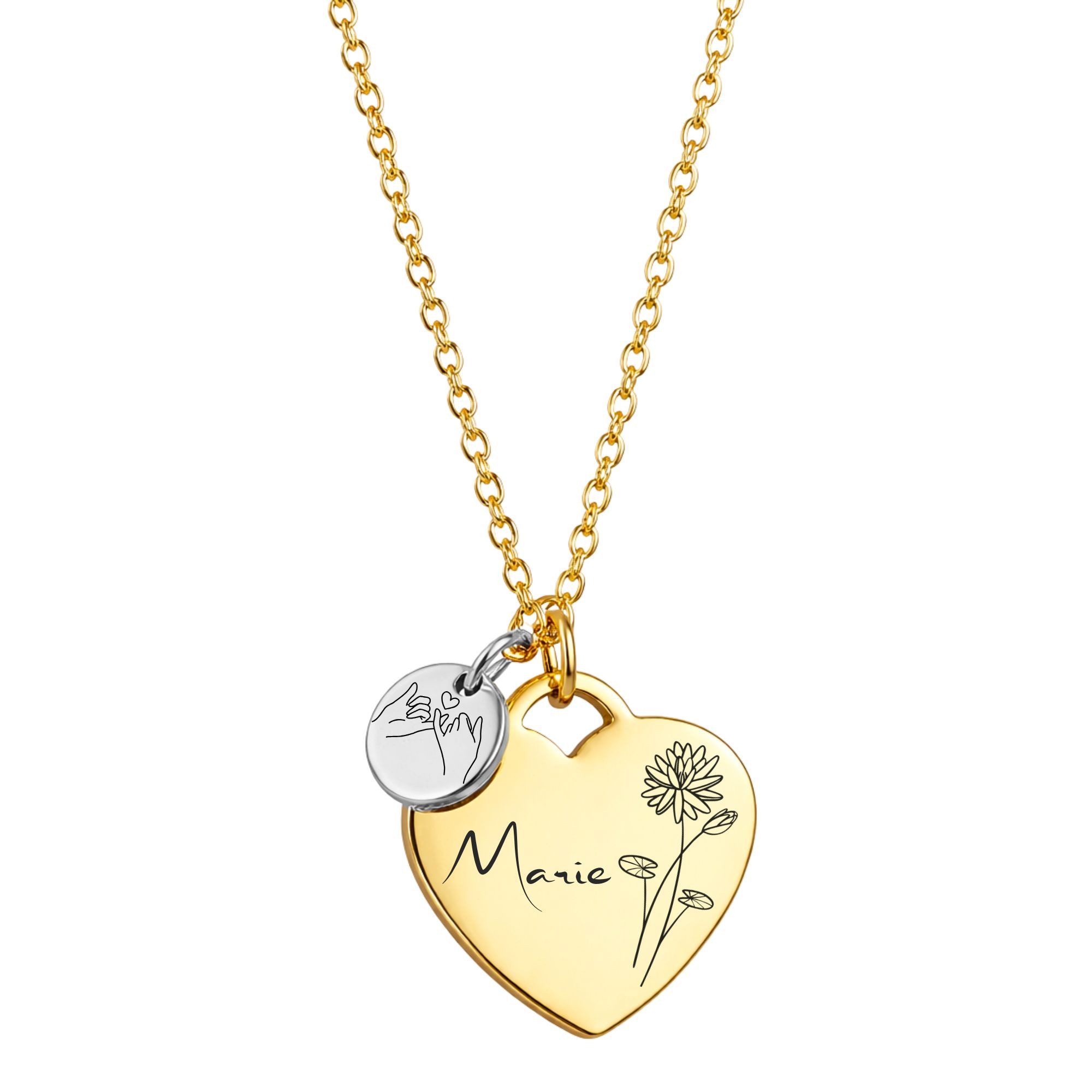 BS Schmuckdesign Kette mit Anhänger mit Gravur Damen Halskette personalisie günstig online kaufen