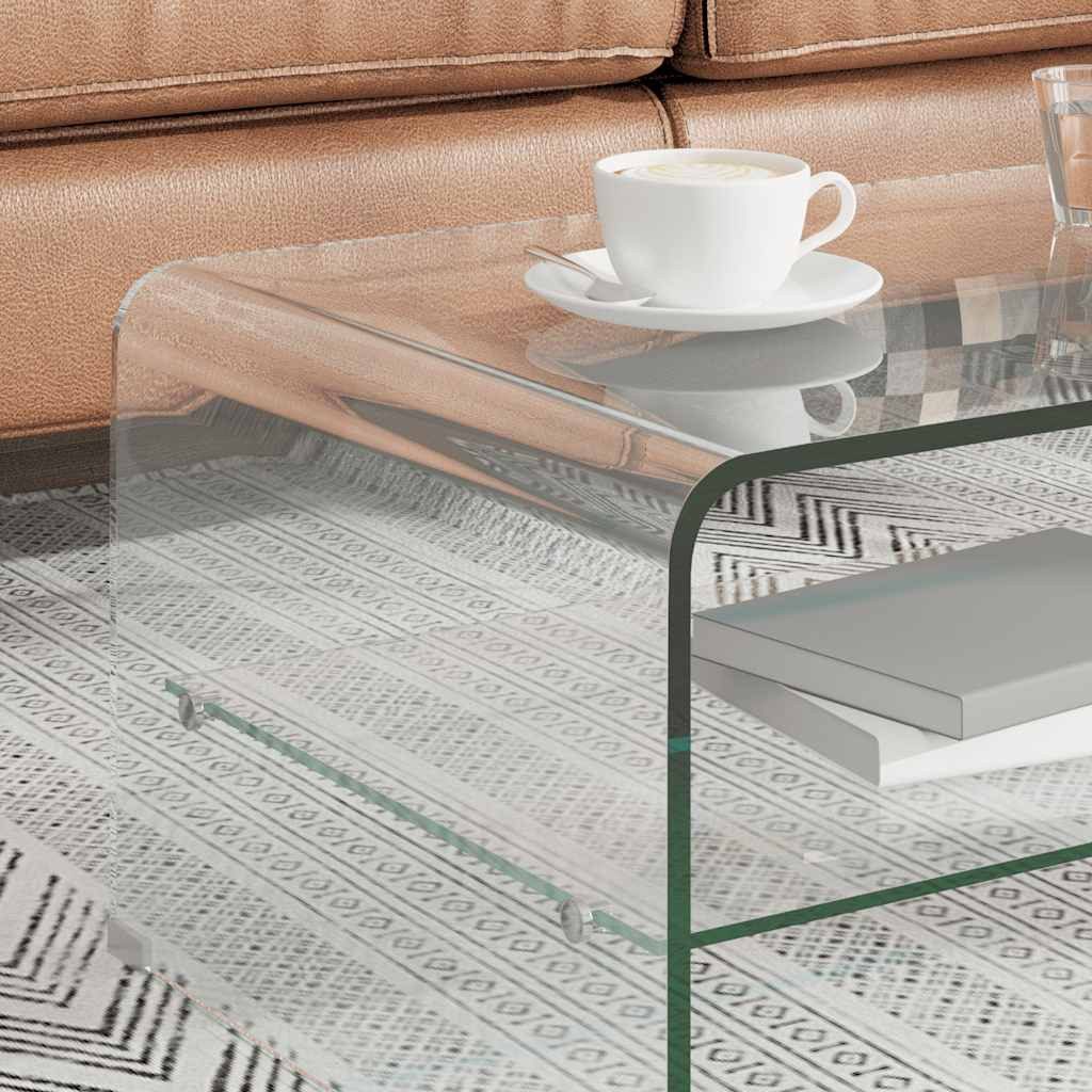 vidaXL Couchtisch Couchtisch Transparent 50×45×33 cm Hartglas (1-St) günstig online kaufen