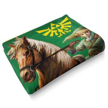 Kinderdecke The Legend of Zelda Fight Decke 160x200 cm, BERONAGE, weiche, kuschelige Coral Fleecedecke