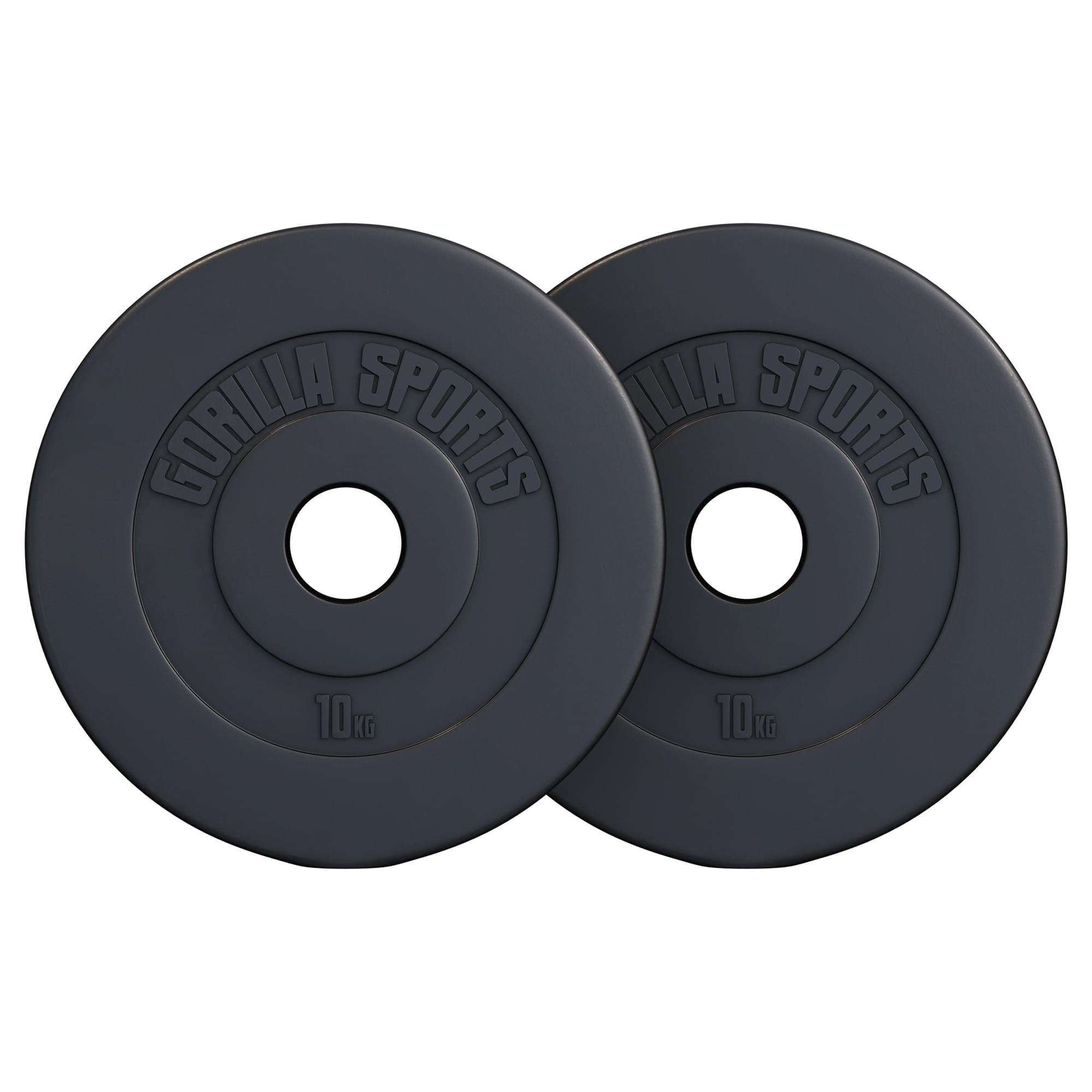 GORILLA SPORTS Hantelscheibe Hantelscheibe Olympia 50/51mm Kunststoff 1,25KG - 15KG, 20 kg
