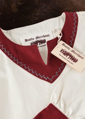 Battle Merchant Ritter-Kostüm Wikinger Kleid Jona, natur/weinrot, Gr. XXL