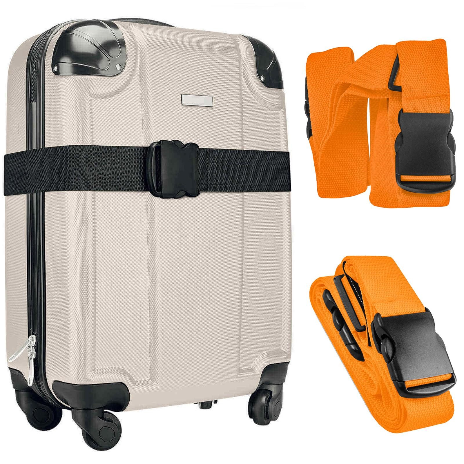 VERCO Koffergurt Gepäckgurt Koffergürtel Kofferband, (1-tlg), Gepäckband Kofferriemen für die Reise in der Farbe Orange