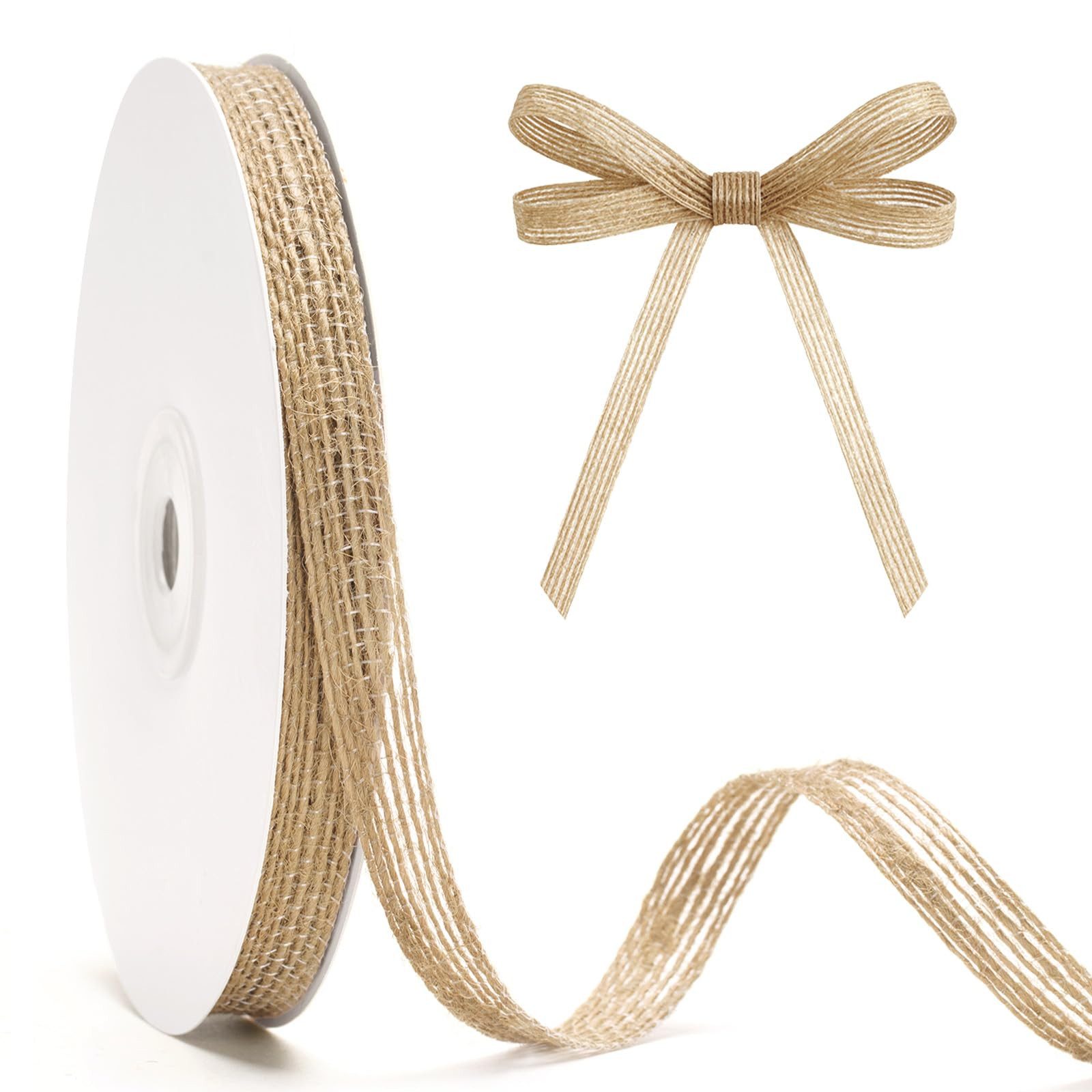 Bomiclss Geschenkband 10 m Jute-Geschenkbänder, DIY-Dekoband im Vintage-Stil, Geschenkband für Hochzeiten, Geschenke und Weihnachtsdekoration.
