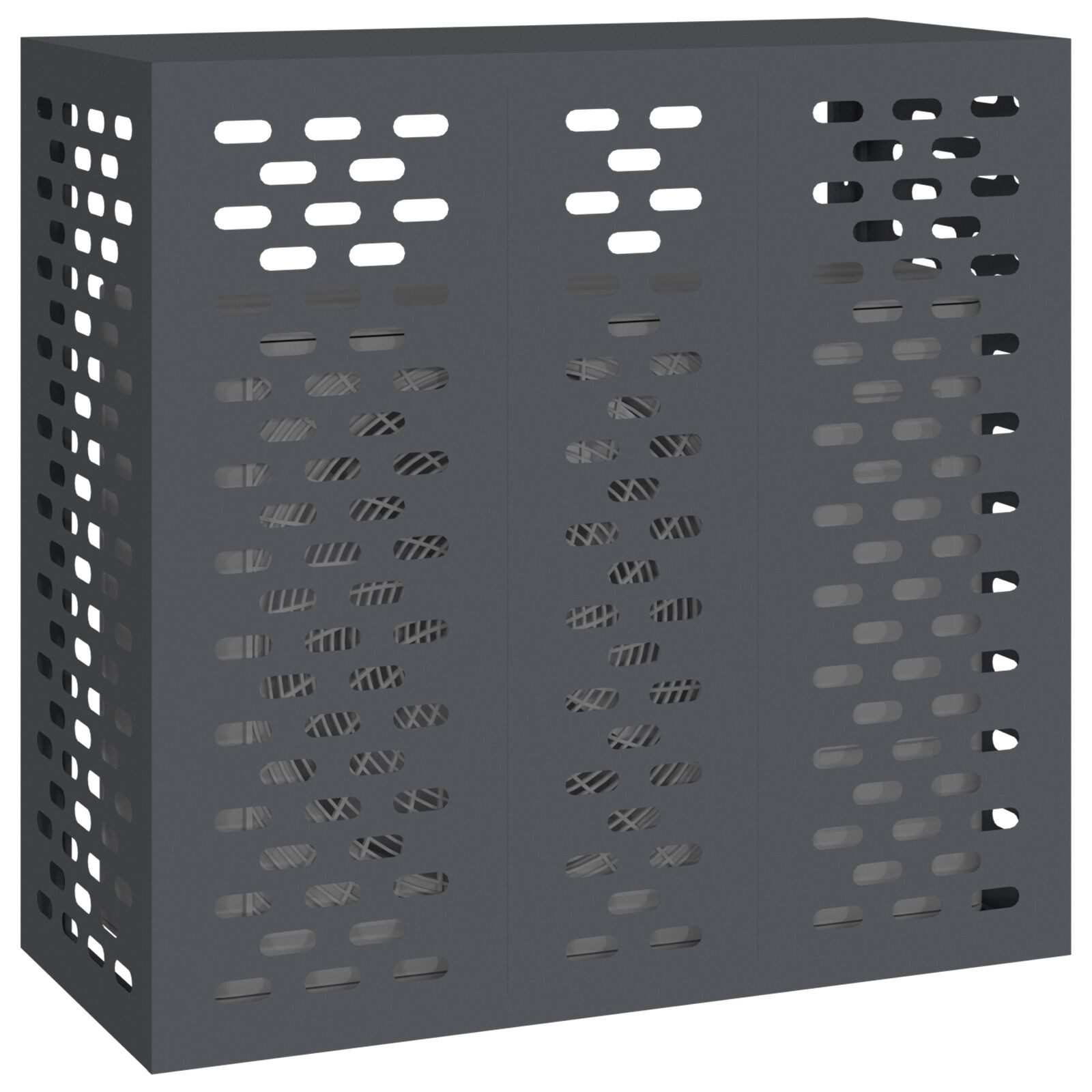 vidaXL Heizungsverkleidung 110 x 50 x 105 cm Luftschutz Abdeckung Anthrazit 110x50x105 cm Stahl