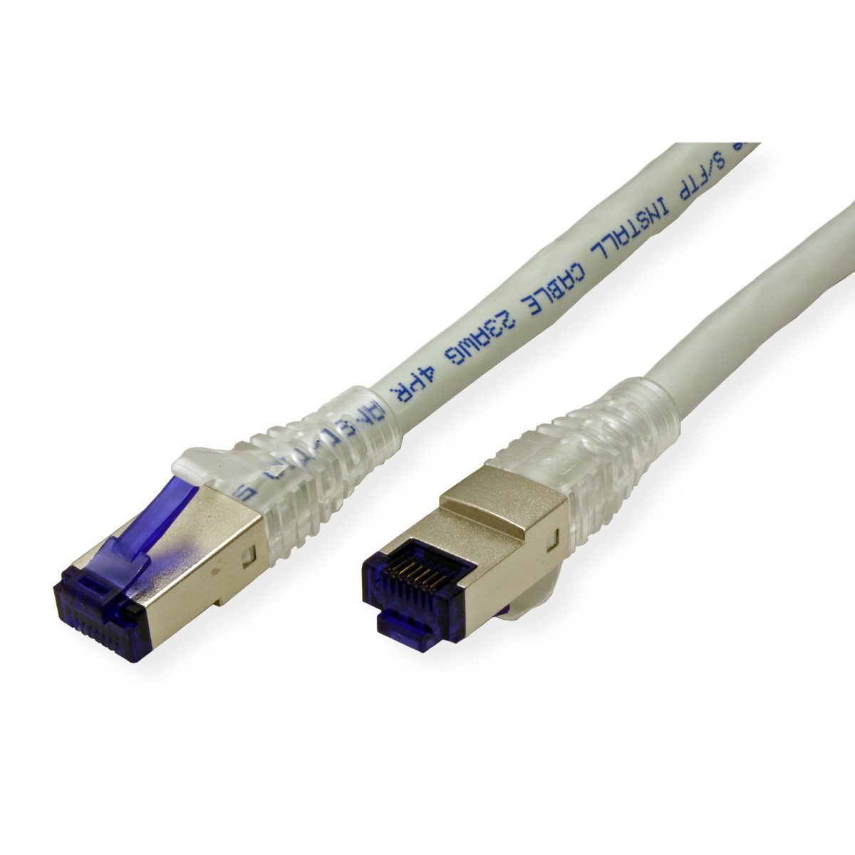 ROLINE Patchkabel Cat.6A (Class EA) S/FTP (PiMF) LAN-Kabel, RJ-45 Männlich (Stecker), RJ-45 Männlich (Stecker) (2000.0 cm), Massivdraht