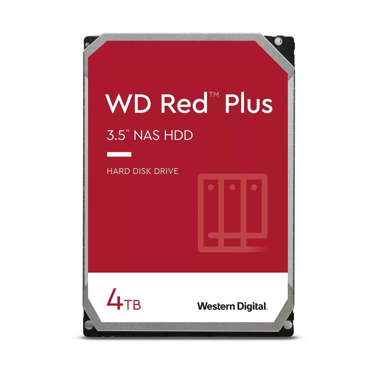 Western Digital WD Red Plus NAS-Festplatte 4 TB 256 MB - WD40EFPX HDD-NAS-Festplatte (4 TB) 3,5"" 185 MB/S Lesegeschwindigkeit, Optimiert die Festplattenparameter für Workloads von NAS-Systemen