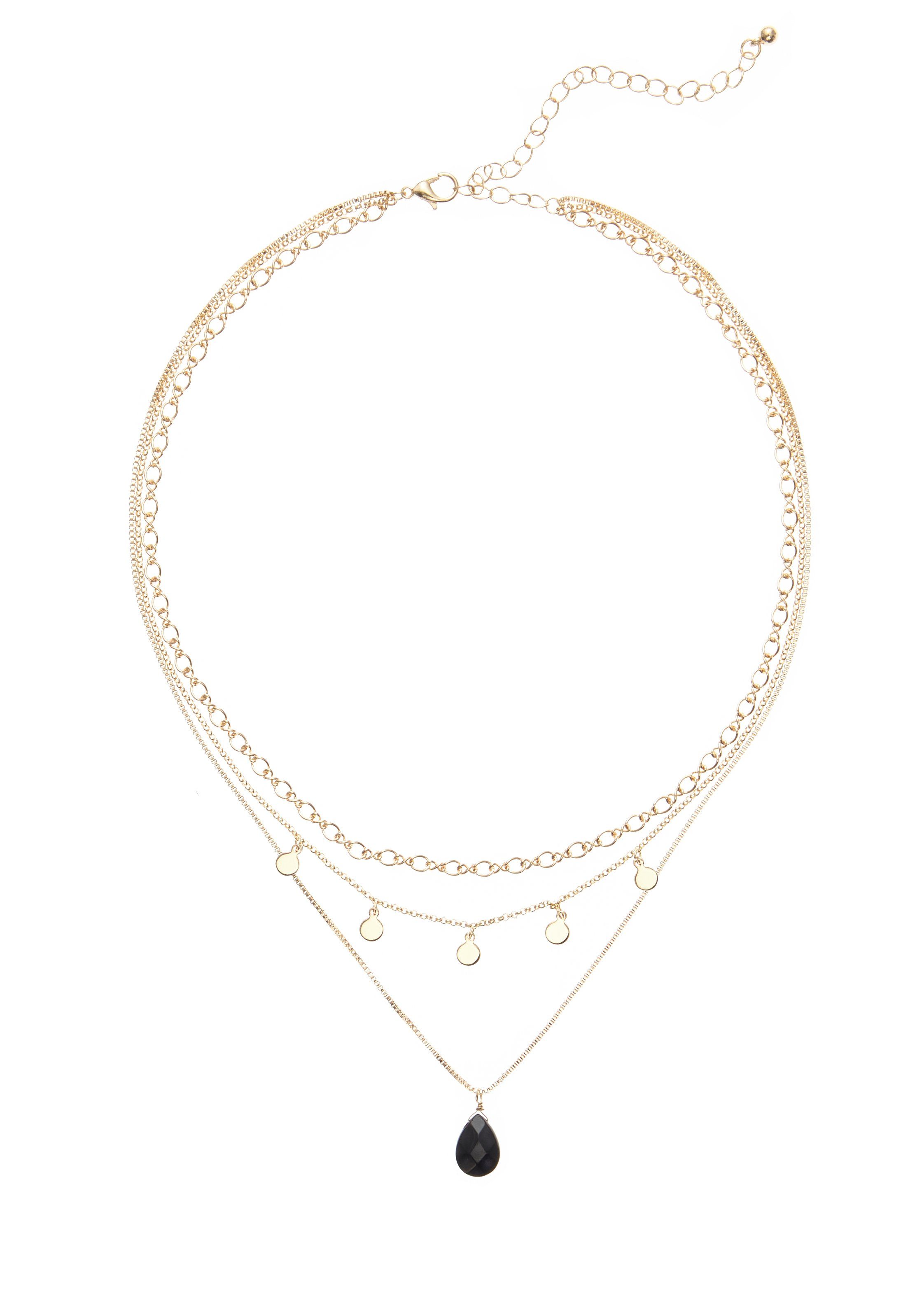 LASCANA Kette mit Anhänger, mit Natursteinanhänger, günstig online kaufen