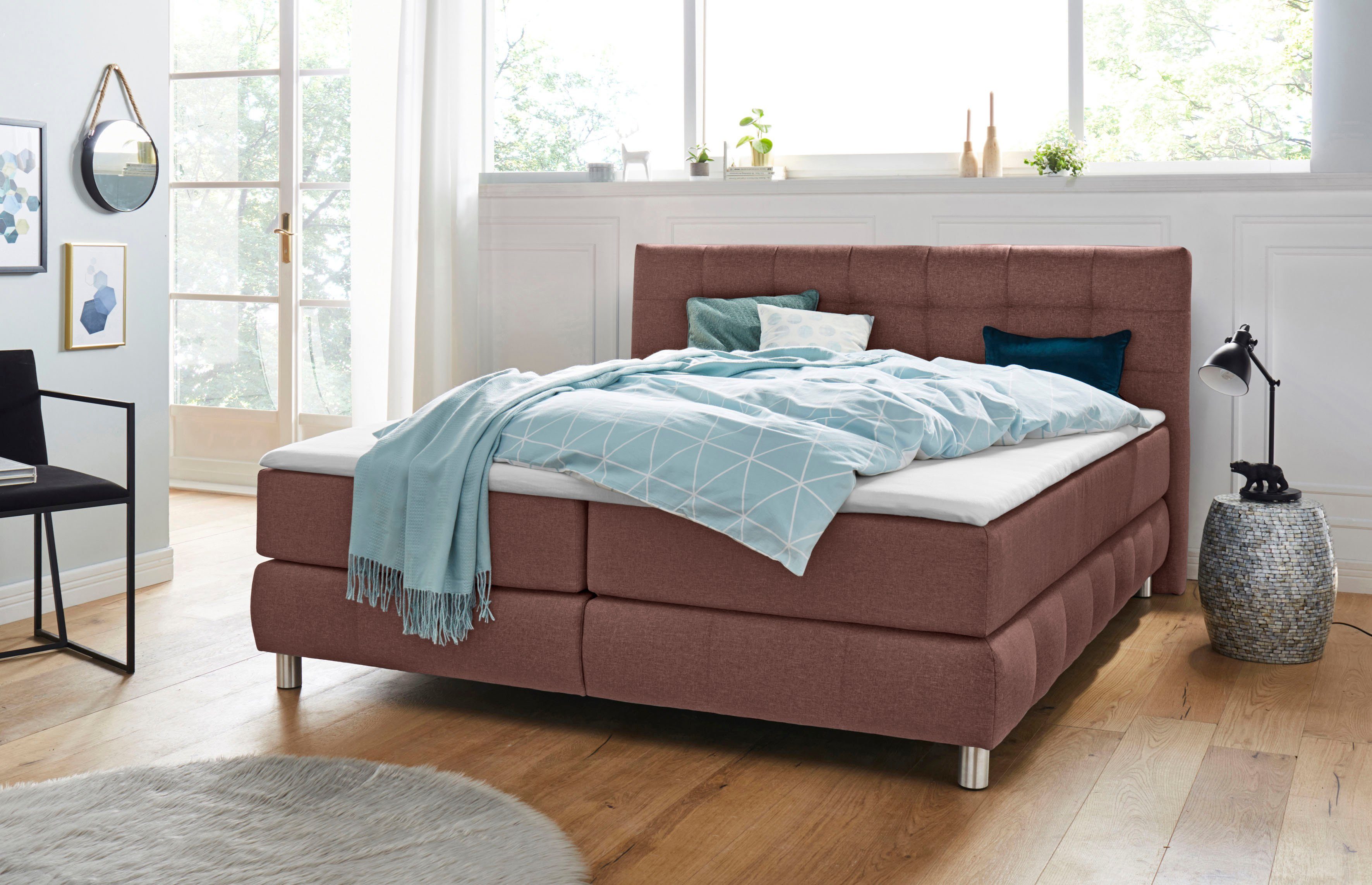 andas Boxspringbett Salo, incl. Topper, 6 günstig online kaufen
