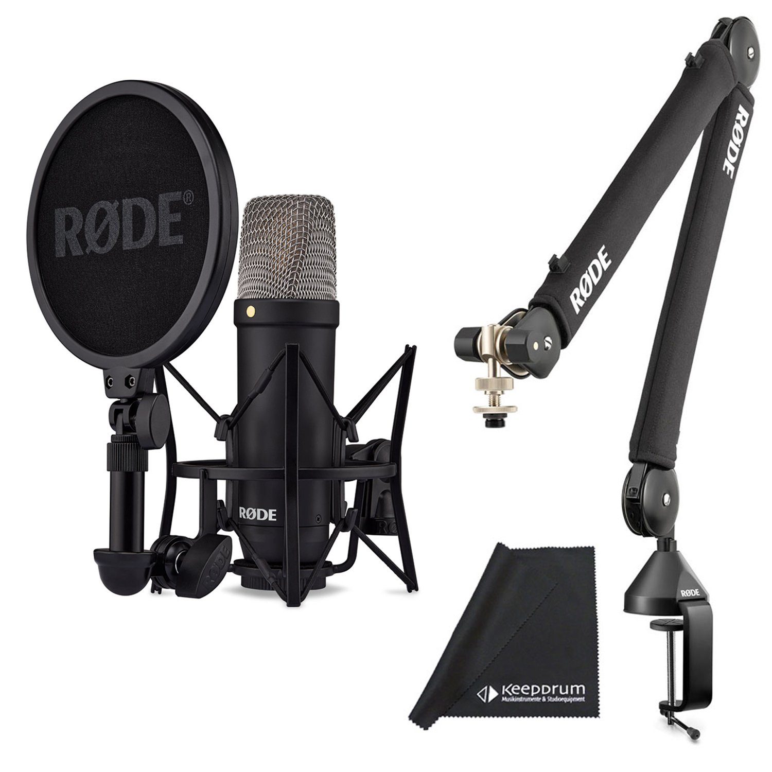 Mikrofon Rode NT1 Signature Black Mikrofon mit PSA-1+ Gelenkarm