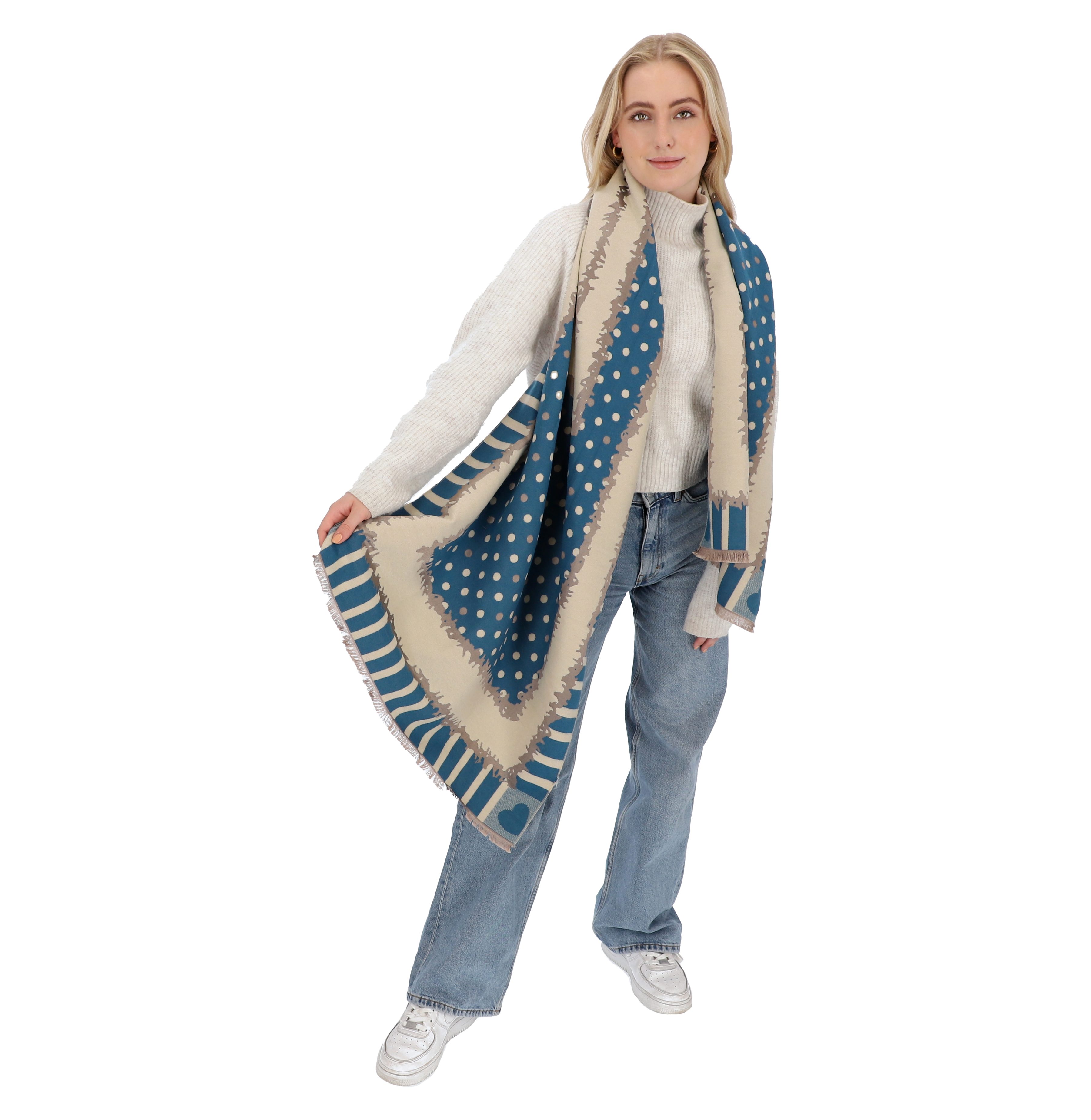 halsüberkopf Accessoires Modeschal Mustermix, weicher Jacquard-Schal