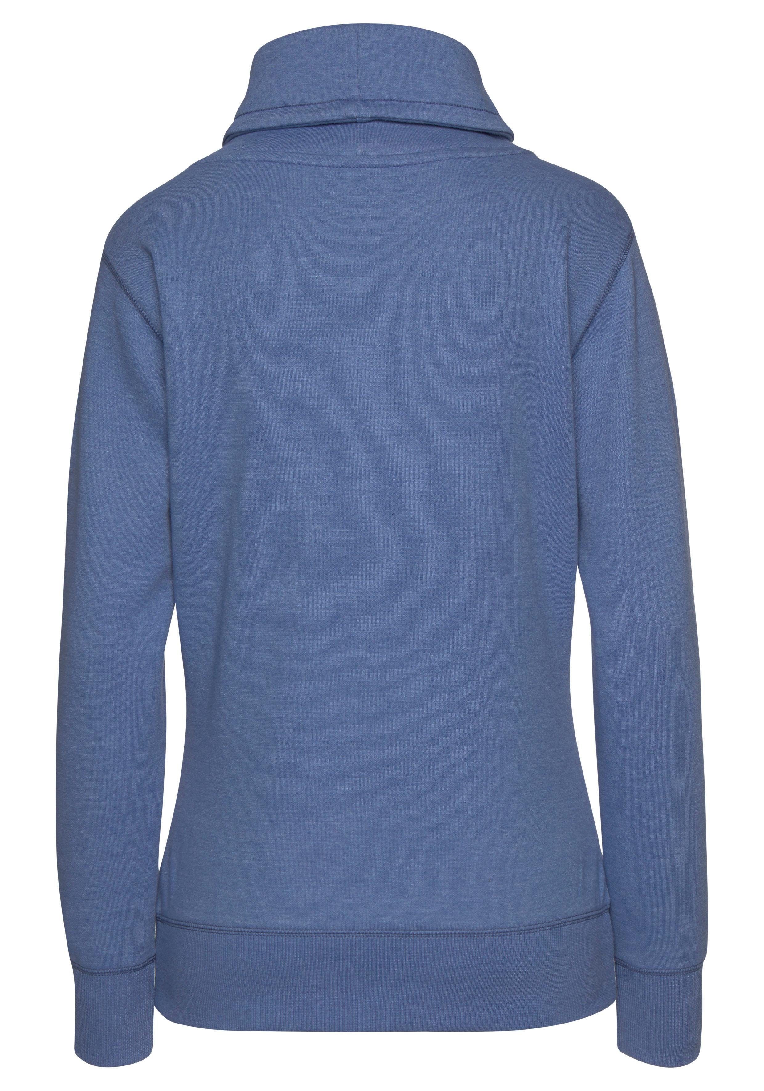 Bench. Loungewear Longsweatshirt mit Stehkragen in Layeroptik und Kängurutasche, Loungewear – Bild 4 von 5