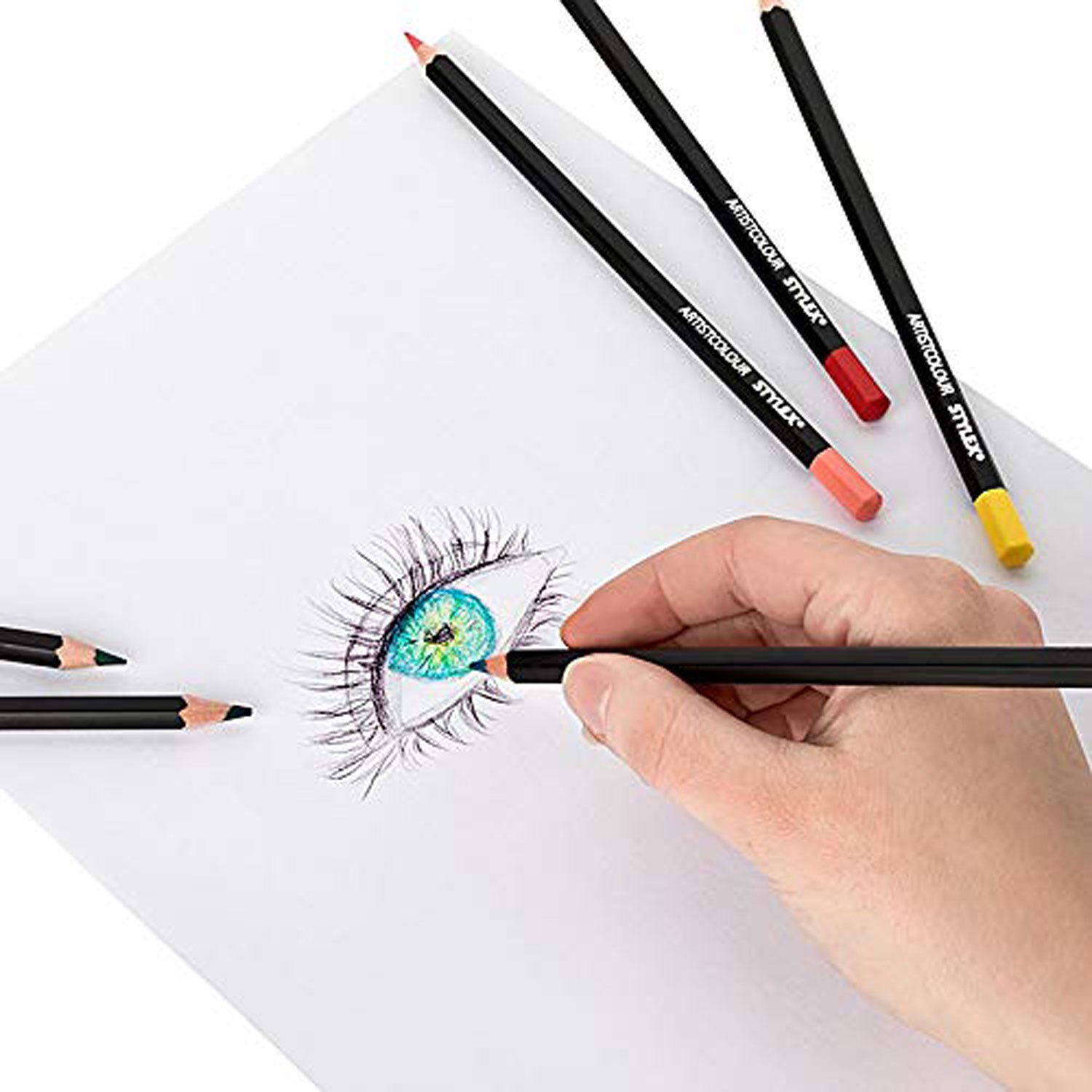 Buntstift STYLEX Super Soft Aquarell- und Künstler-Buntstifte Set - Farbstifte für Malbuch & Co. - Künstlerbedarf für Erwachsene