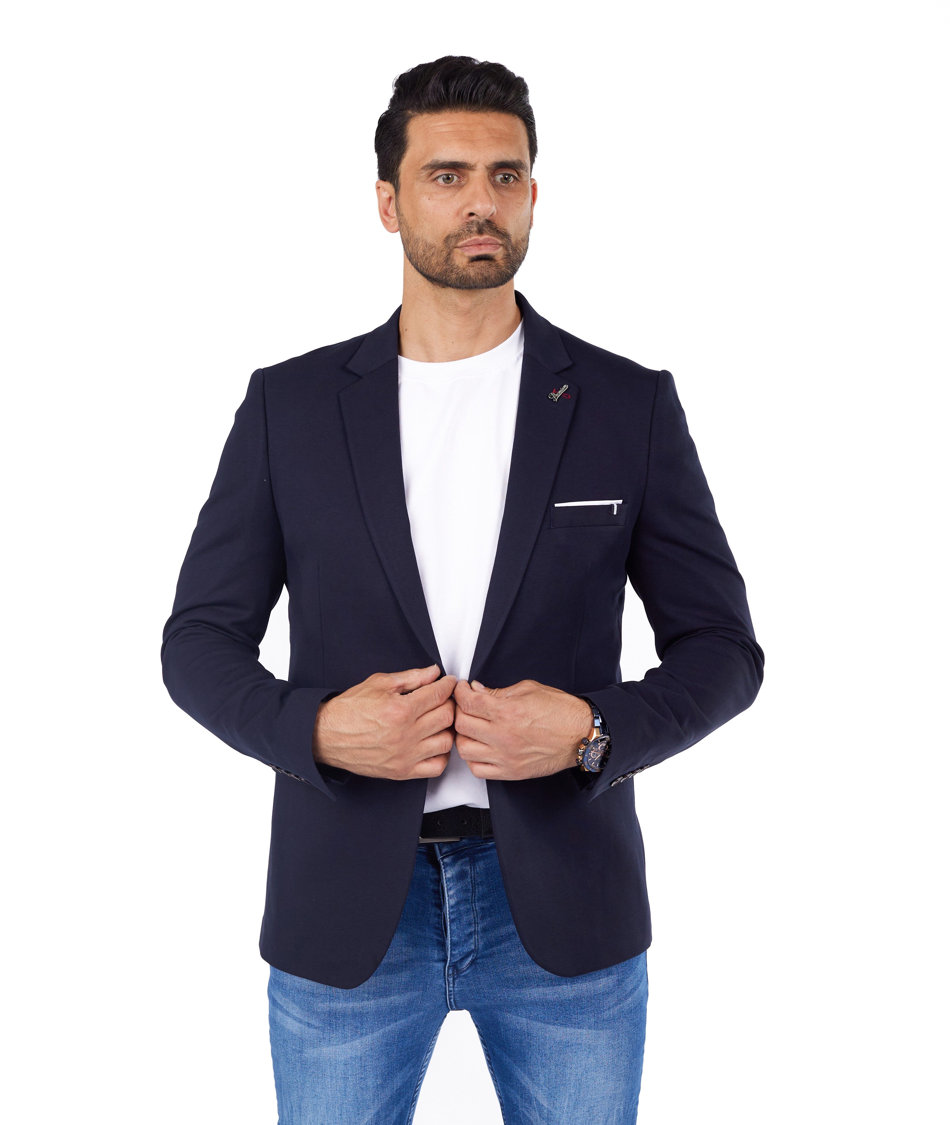Denim Distriqt Jerseyblazer Sportliches Jersey Übergrößen günstig online kaufen