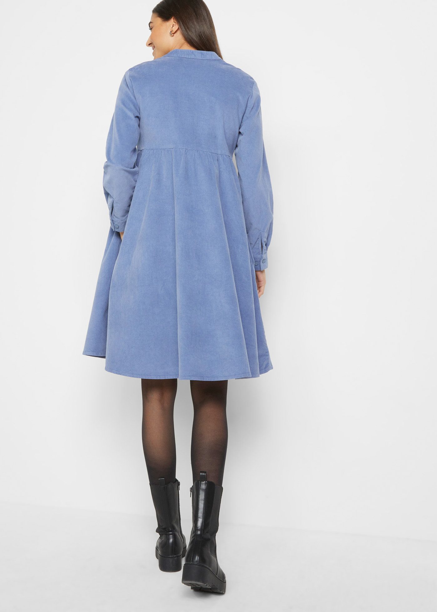 bonprix Midikleid für entspannten Look, aus weichem Baumwollcord, mit Elast günstig online kaufen