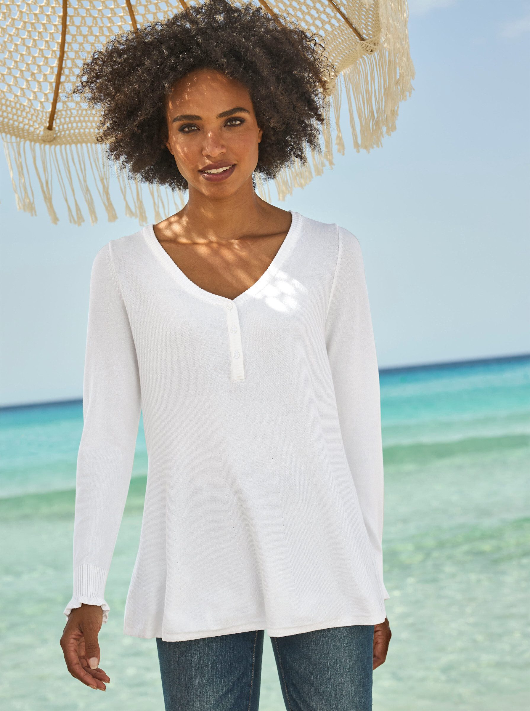 heine Strickpullover Pullover Langarm Jersey