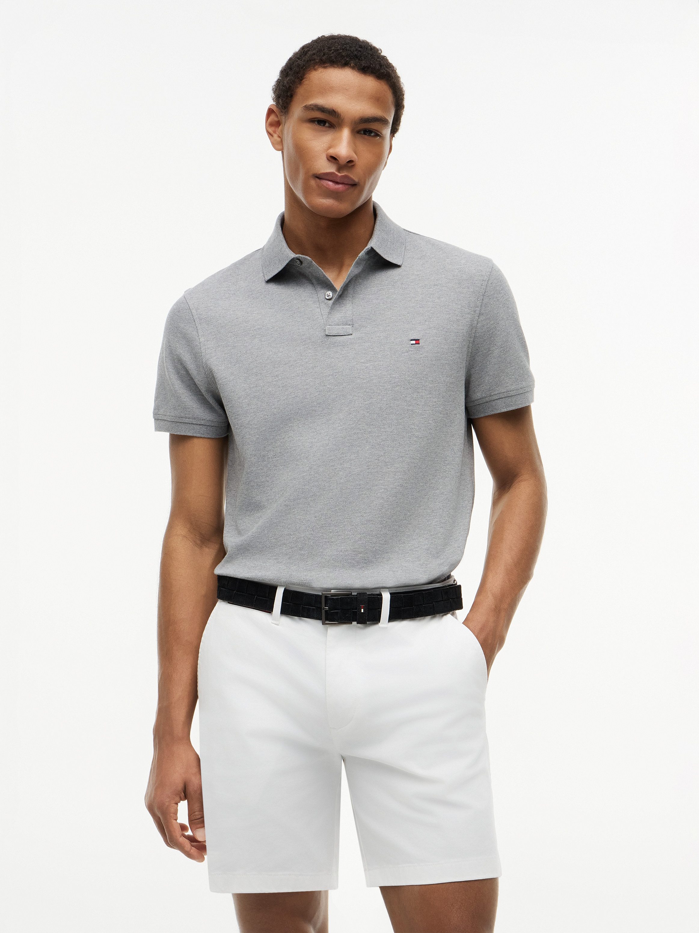 Tommy Hilfiger Poloshirt 1985 REGULAR POLO mit Kontraststreifen und Knopfleiste unifarben, sportlich, regular fit, Baumwollmix, Polokragen – Bild 2 von 5