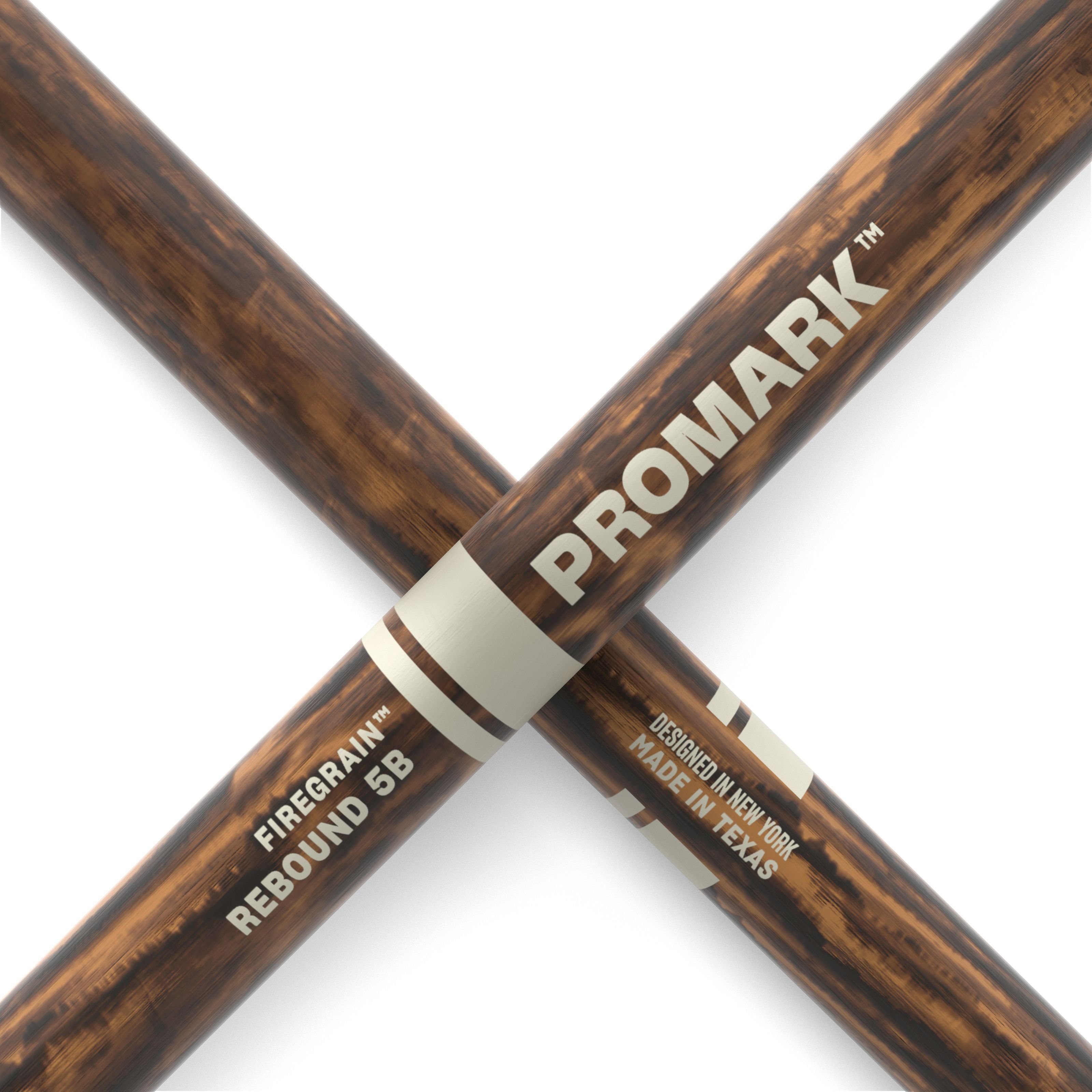 Promark Sticks Drumsticks (Sticks, Beater und Mallets, Drumsticks Holztip), R5BFG Rebound 5B FireGrain Sticks - Drumsticks
